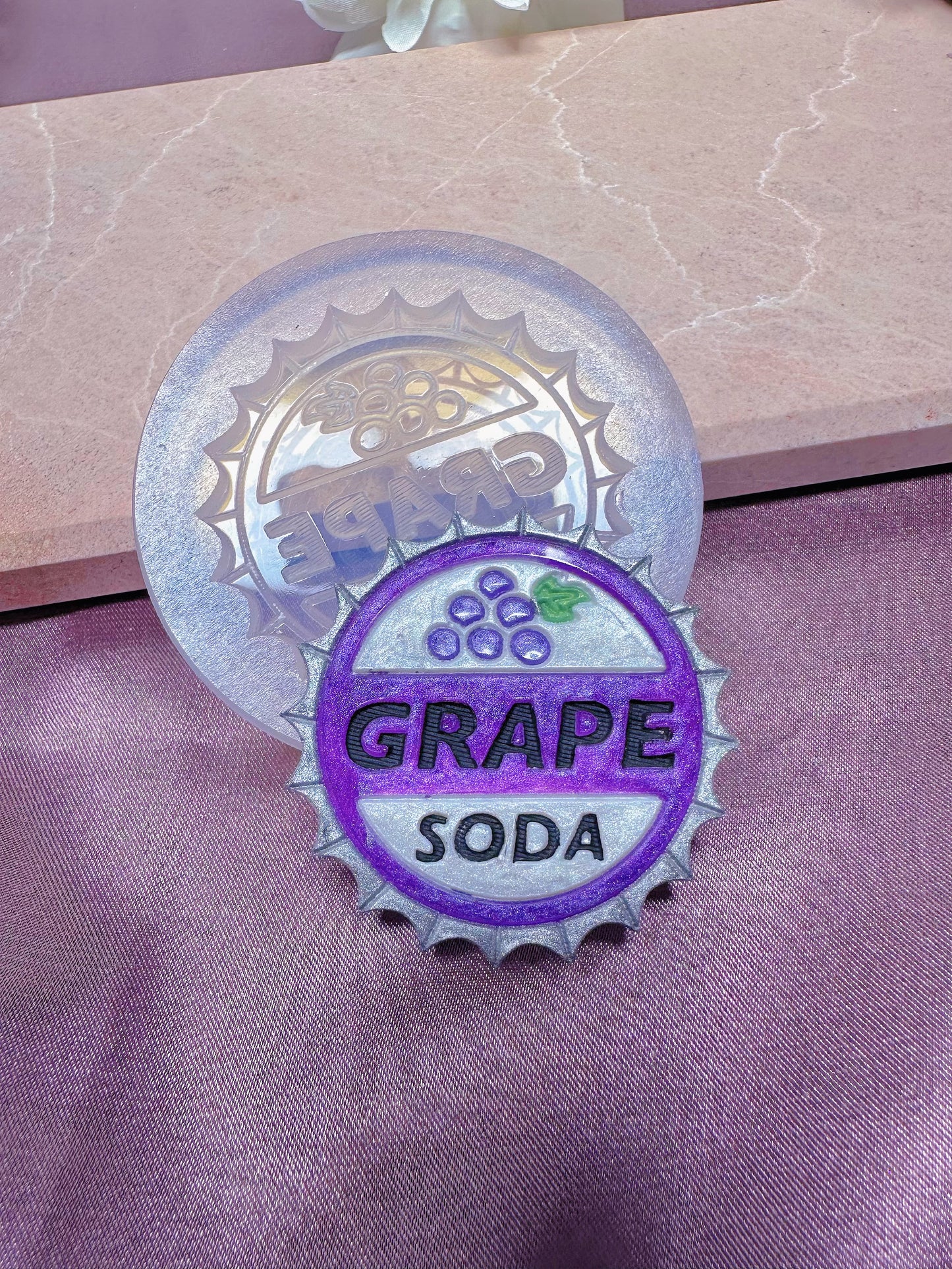 4.5cm Disney Up Grape Soda Badge Brooch Pin Mold