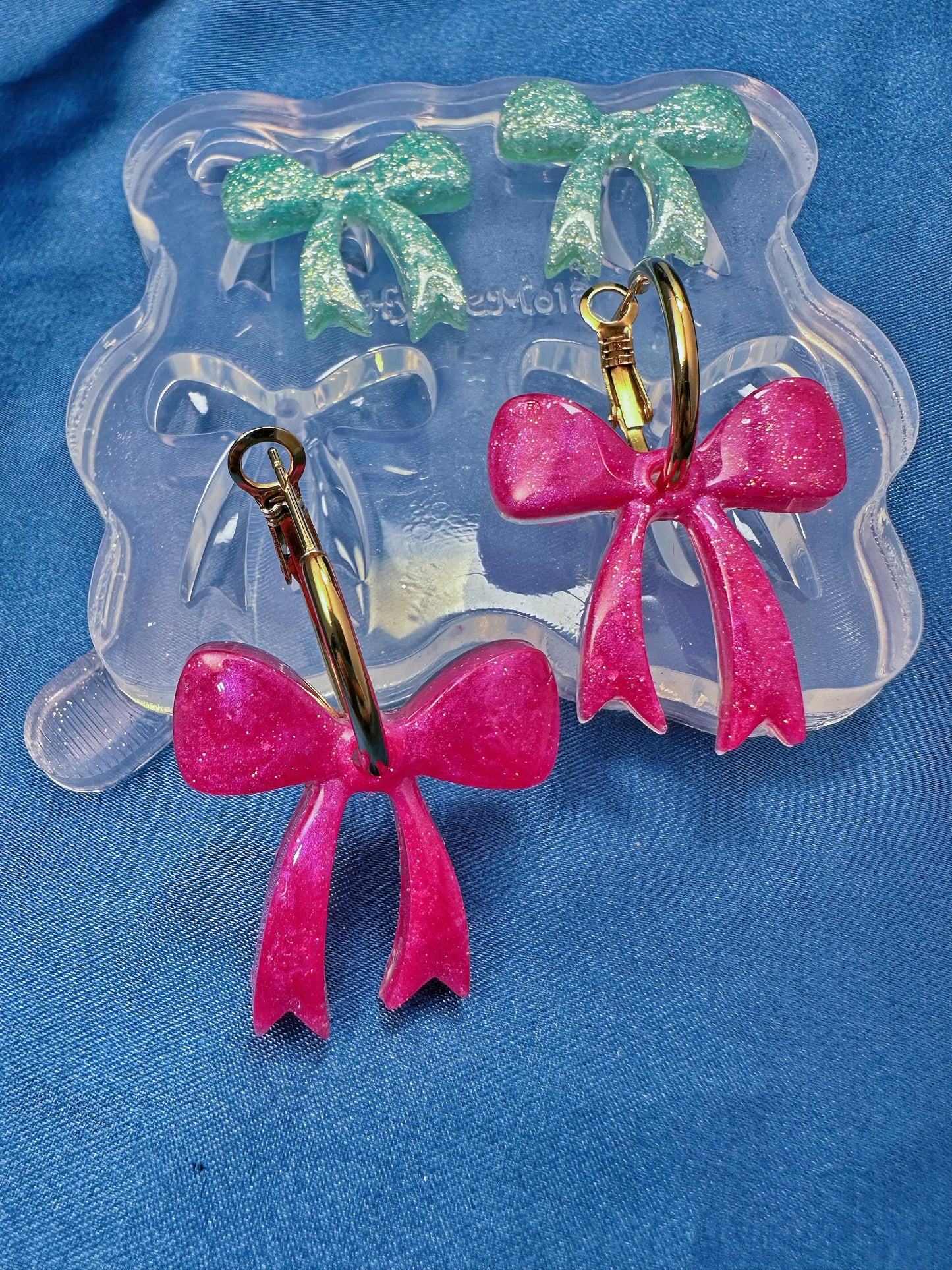 Predomed Ribbon Bow Dangle Earring Mold