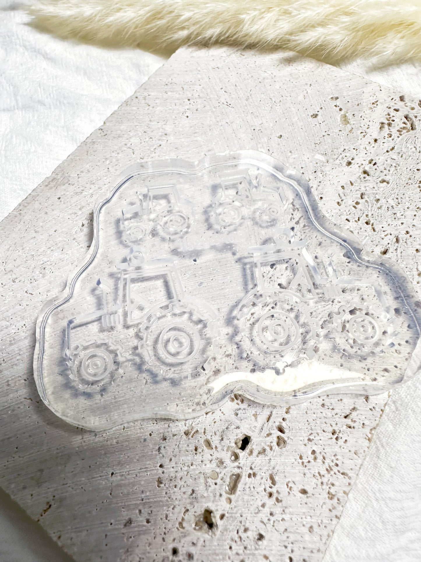 Engraved Tractor Stud and Dangle Earring Mold Palette