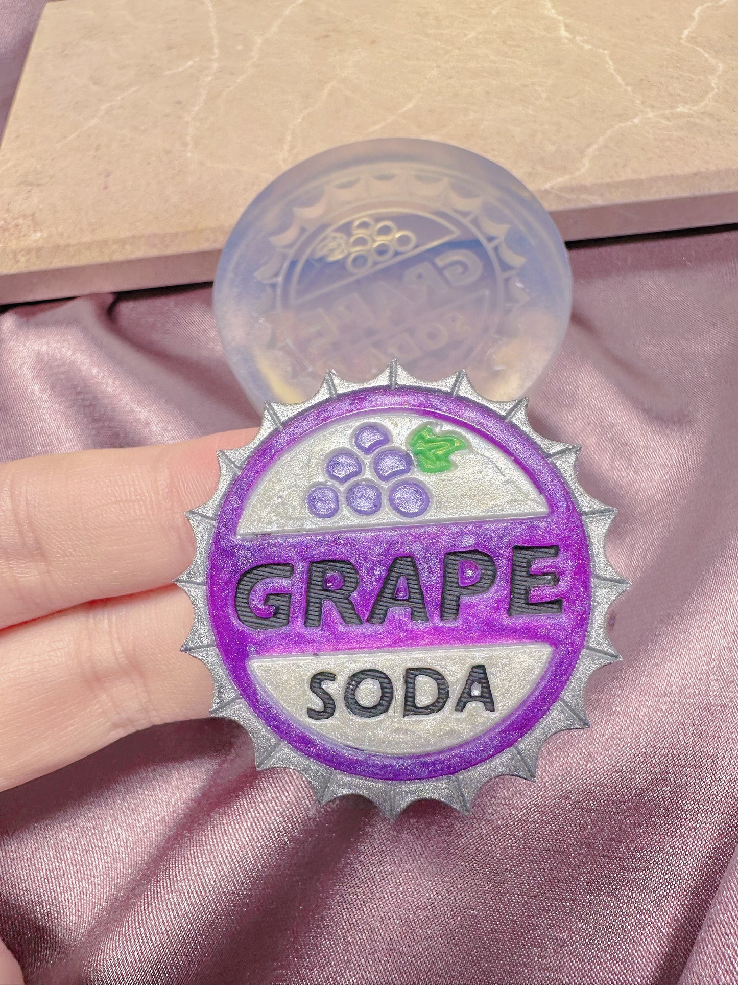 4.5cm Disney Up Grape Soda Badge Brooch Pin Mold