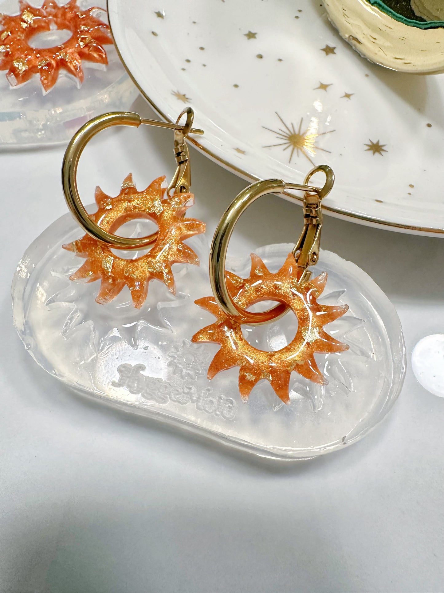 Predomed Sun Hoop Spinner Earring Mold