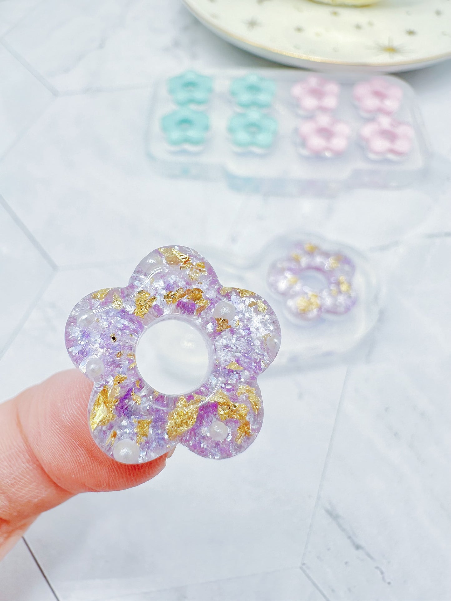 2cm Small Predomed Mary Quant Flower Stud Earring Mold