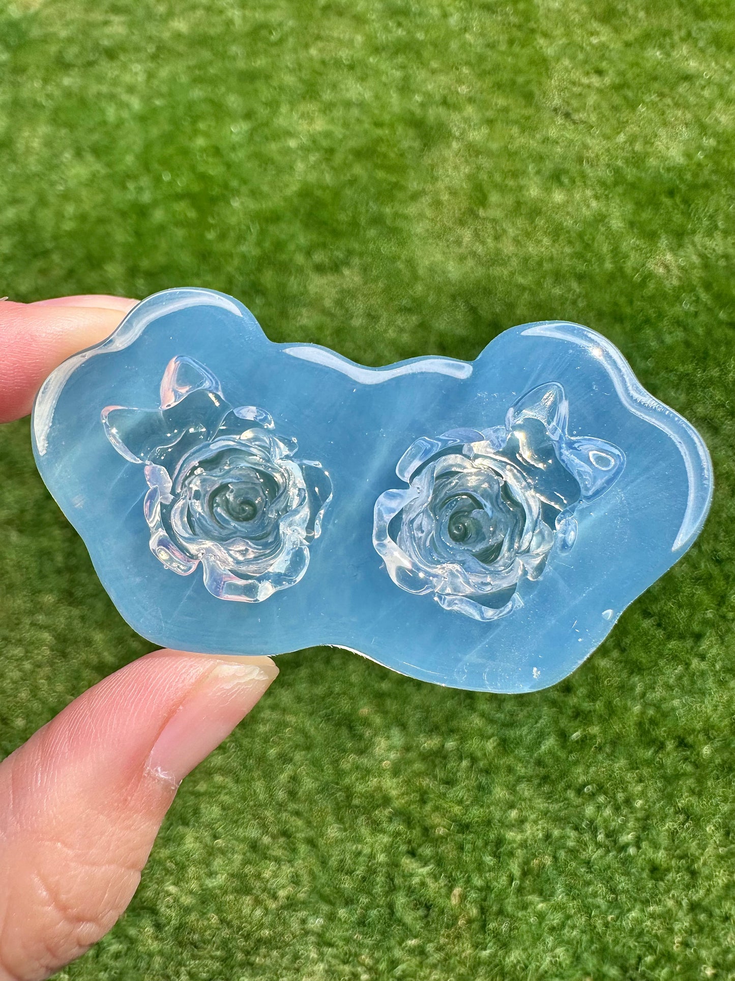 3D Rose Leaf Stud Brooch Pin Mold