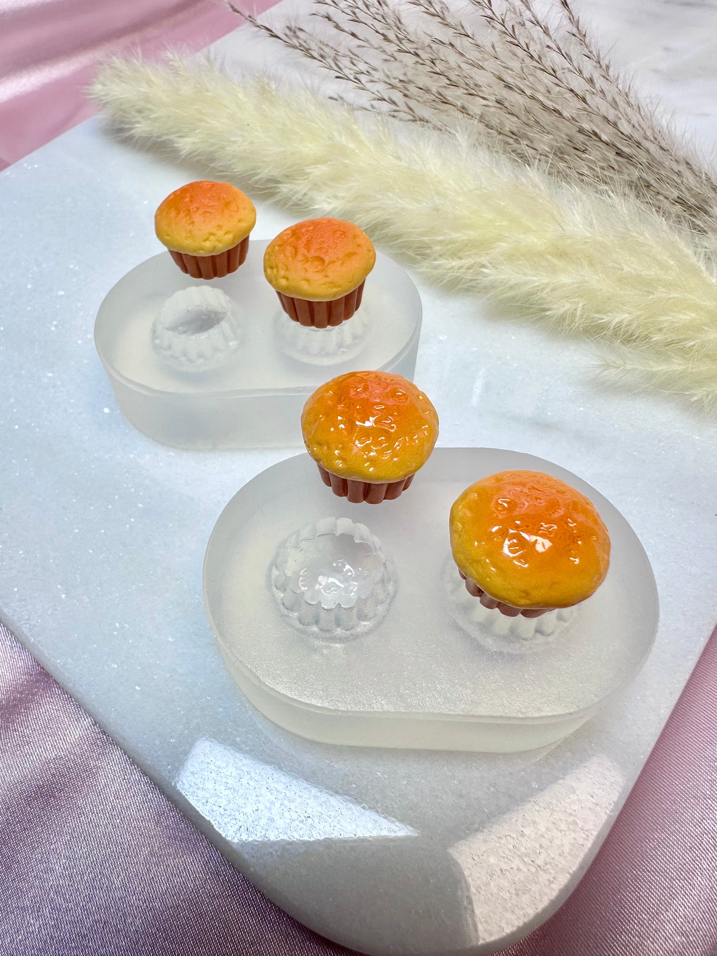 Clear Silicone Mold for Polymer Clay Resin Glossy Matte Baked Muffin Earring Mold