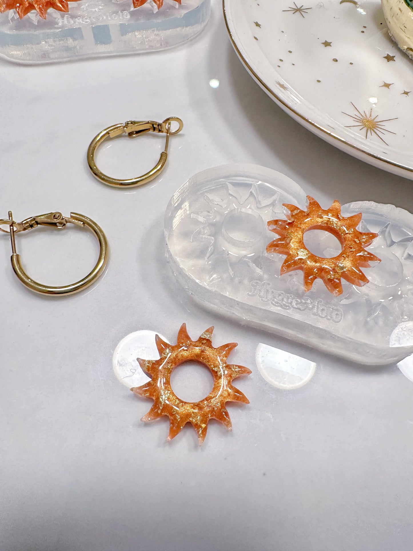 Predomed Sun Hoop Spinner Earring Mold