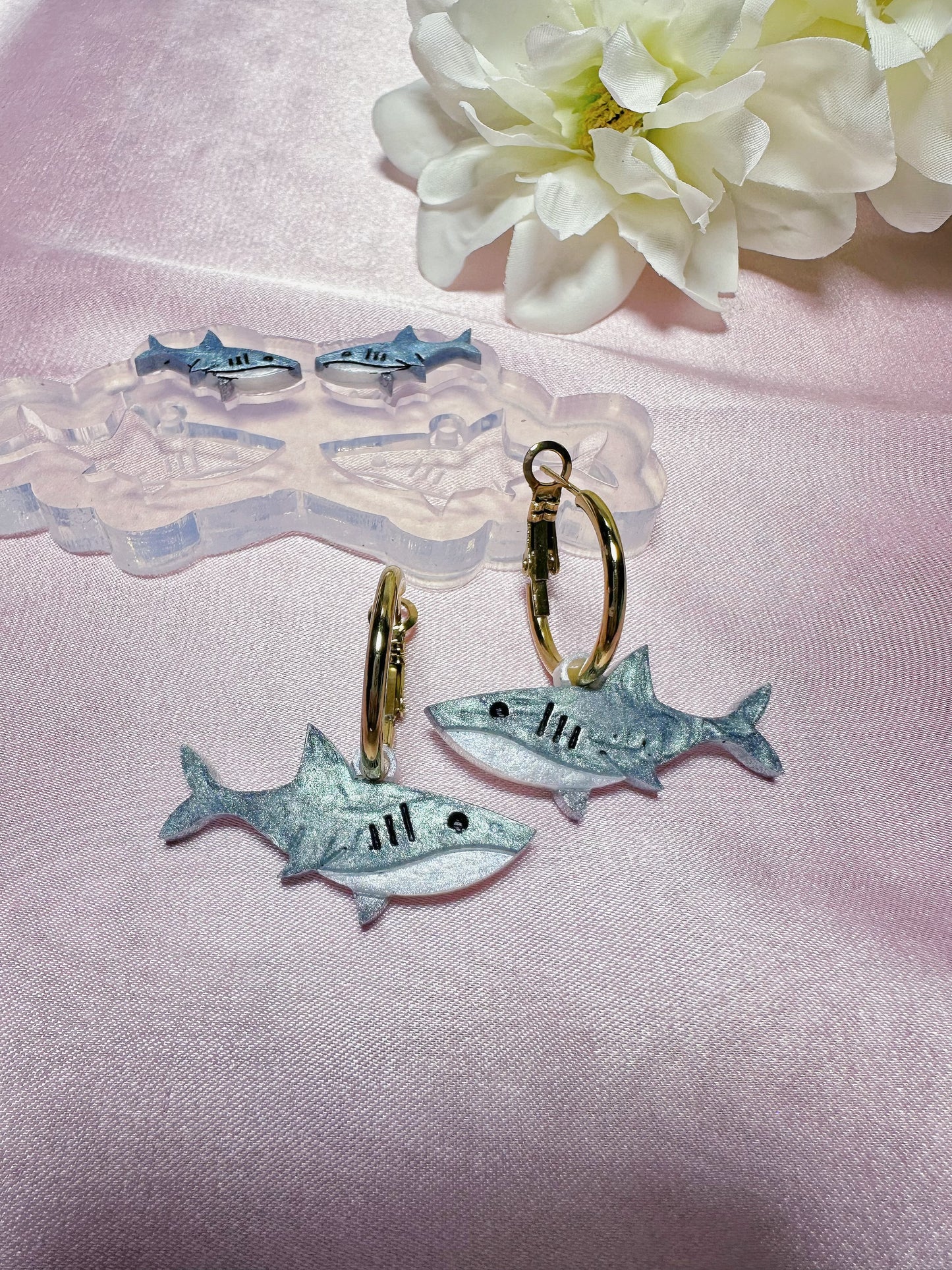 Small Shark Stud and Dangle Earring Mold Combo
