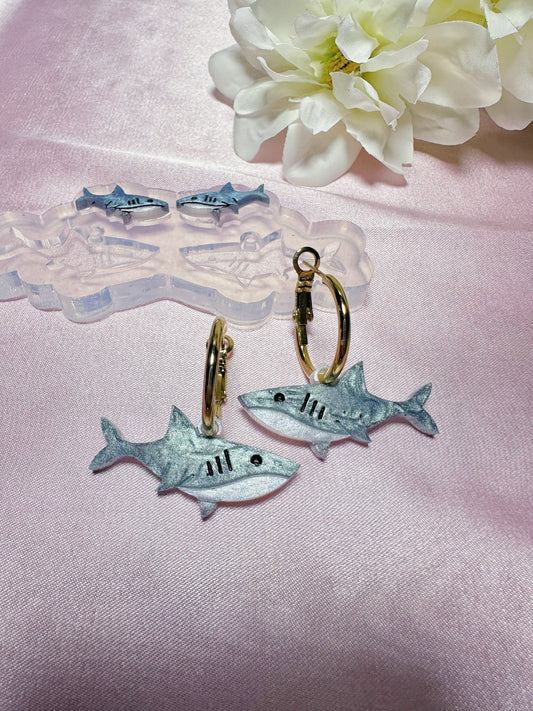 Small Shark Stud and Dangle Earring Mold Combo