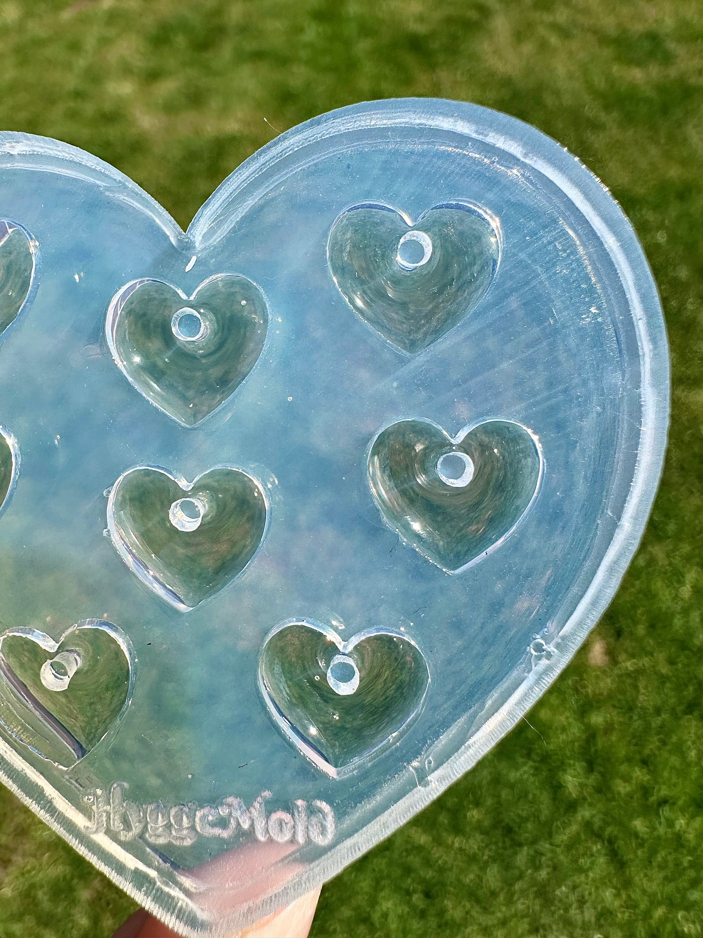 Tiny 1.2 cm Predomed Heart Dangle Earring Bracelet Necklace Charm Mold