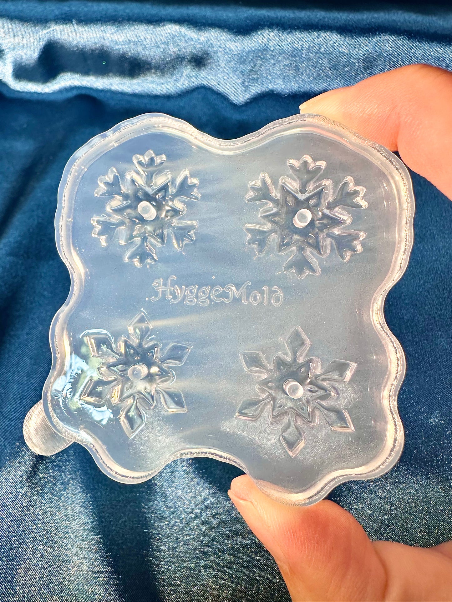 Small Layered Winter Wonderland Snowflake Hoop Spinner Earring Mold