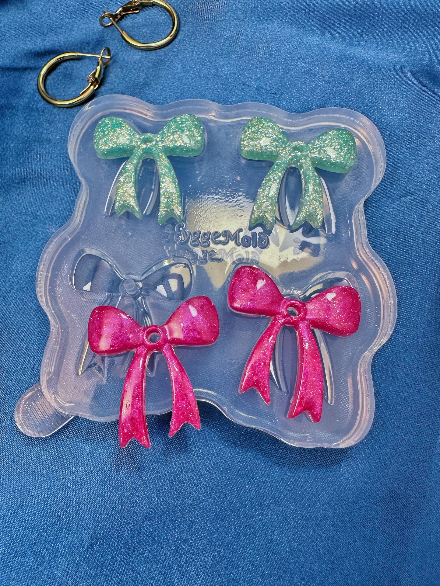 Predomed Ribbon Bow Dangle Earring Mold