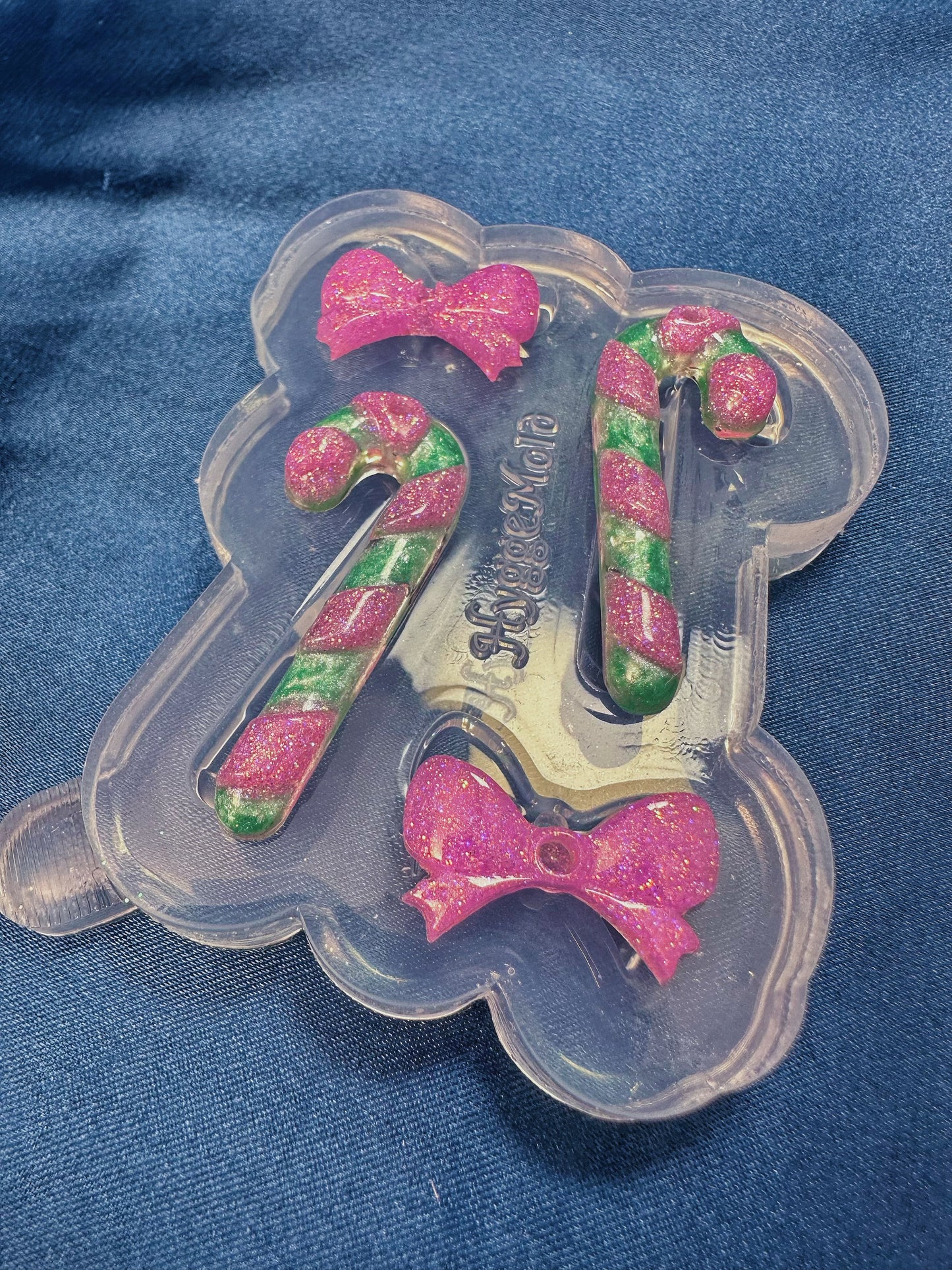 Small Layered Christmas Candy Cane Dangle Earring Mold