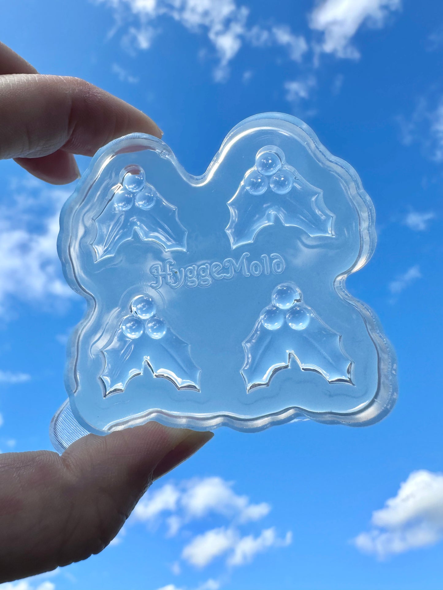 2025 Small Christmas Holly Stud Earring Mold