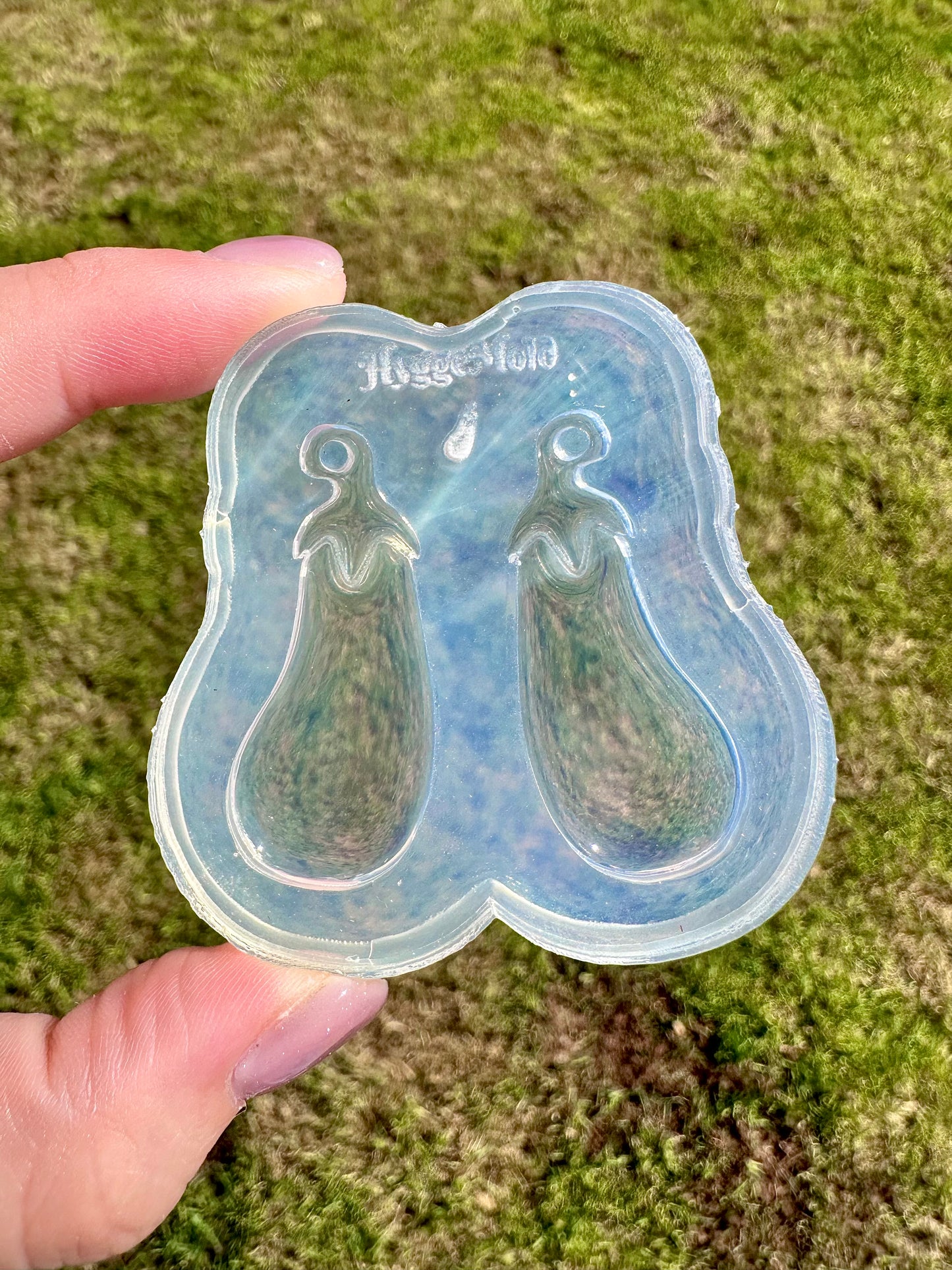 4cm Predomed Aubergine Eggplant Dangle Earring Mold for Hoop Charms