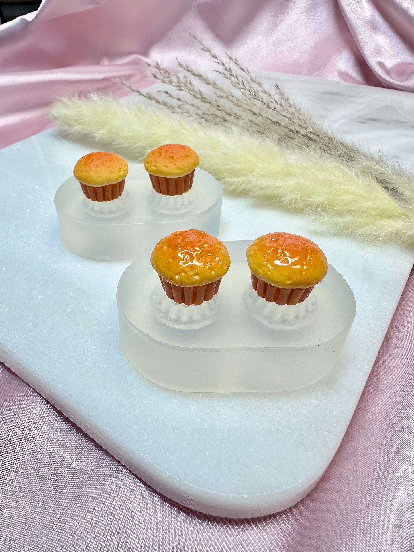 Clear Silicone Mold for Polymer Clay Resin Glossy Matte Baked Muffin Earring Mold