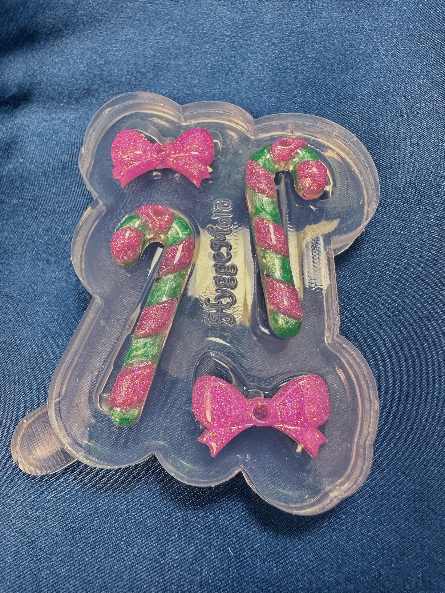 Small Layered Christmas Candy Cane Dangle Earring Mold