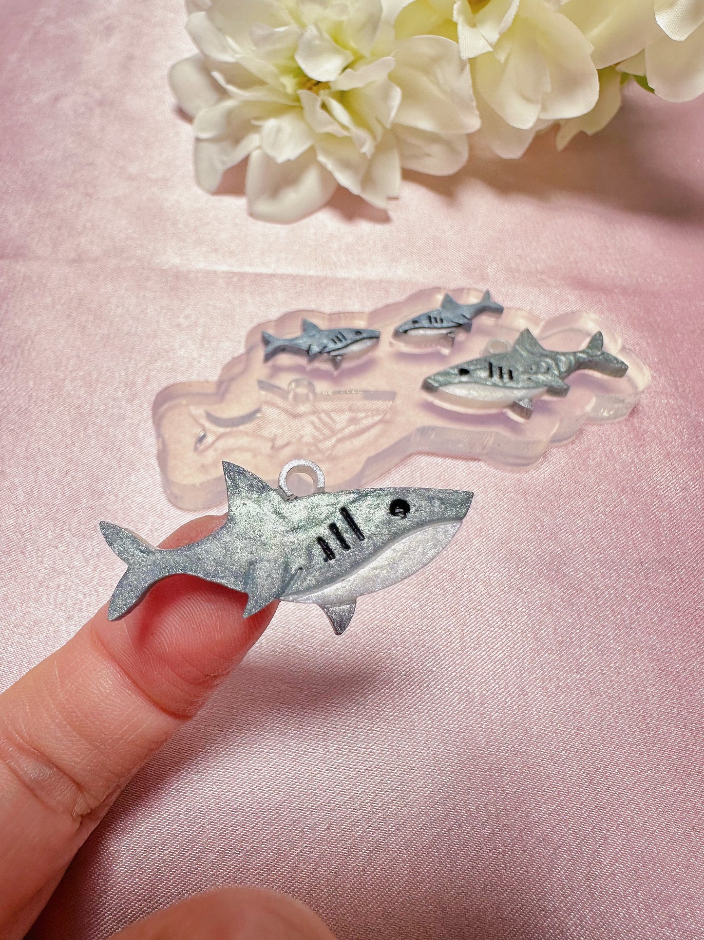Small Shark Stud and Dangle Earring Mold Combo