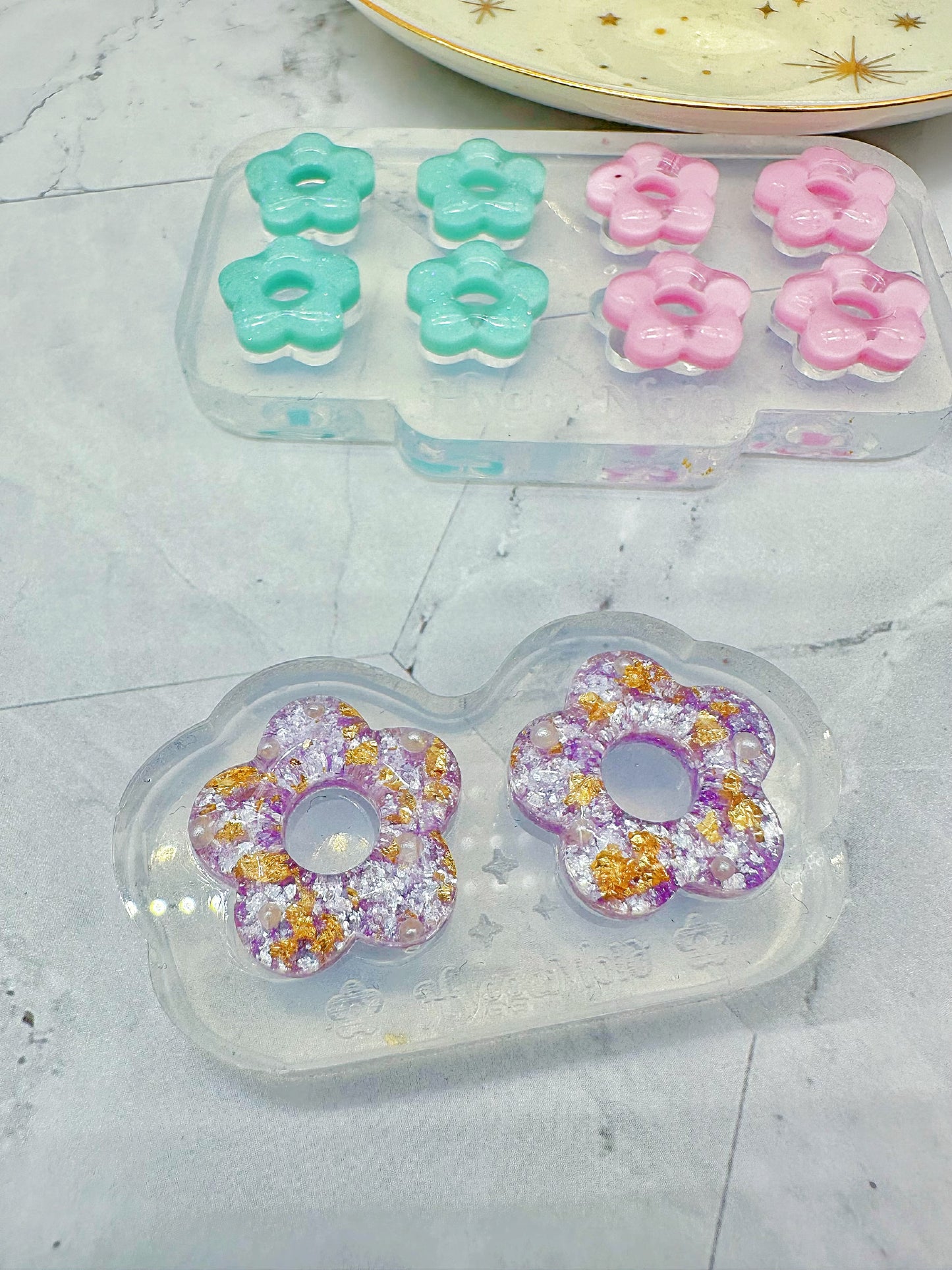 2cm Small Predomed Mary Quant Flower Stud Earring Mold