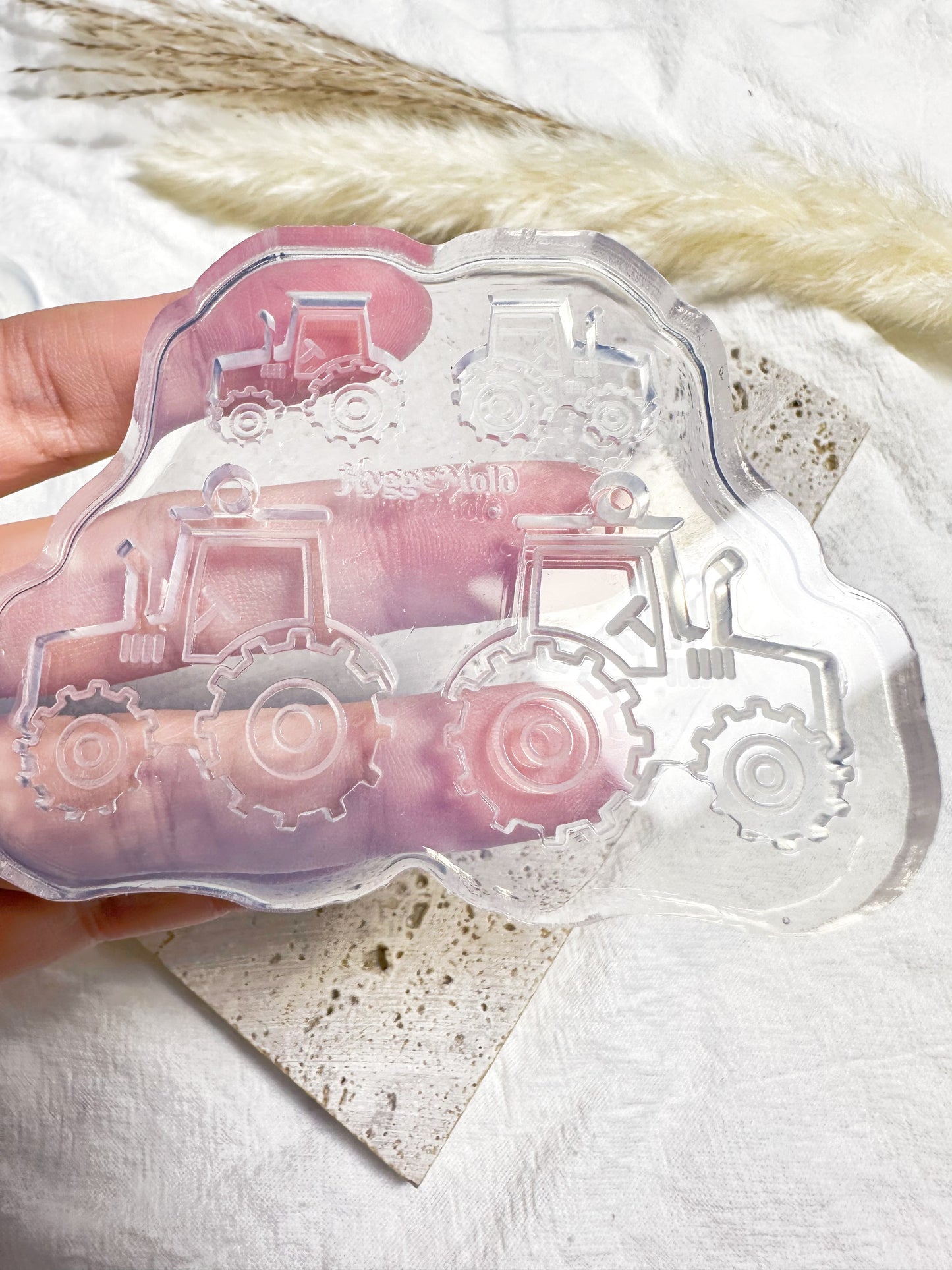 Engraved Tractor Stud and Dangle Earring Mold Palette