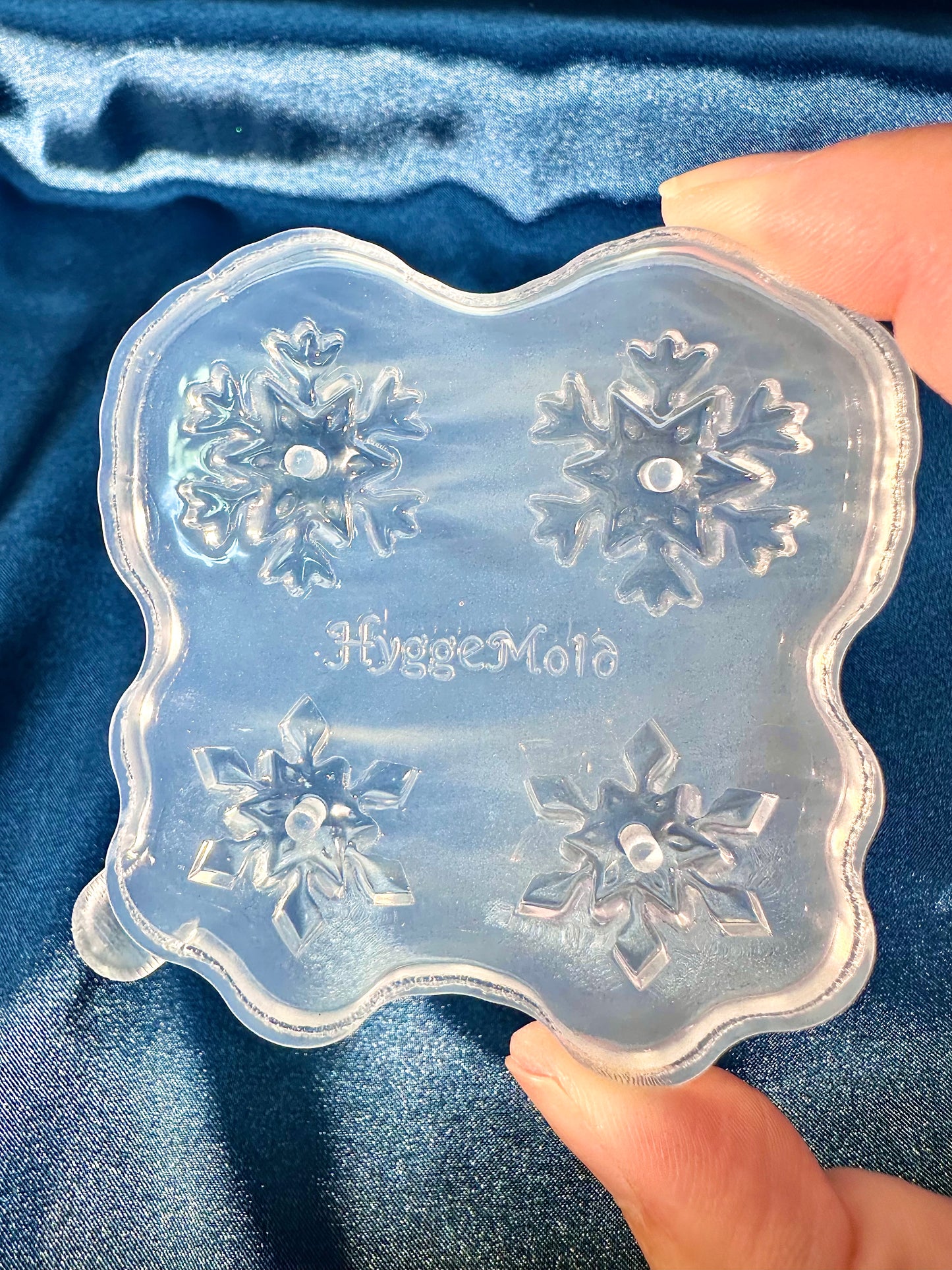 Small Layered Winter Wonderland Snowflake Hoop Spinner Earring Mold
