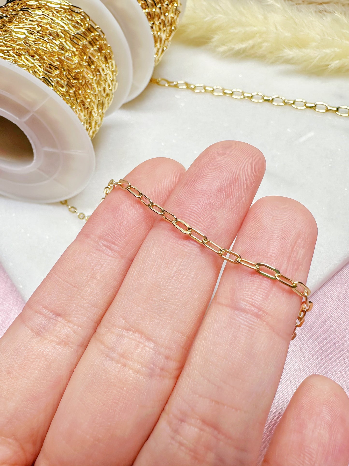 Fine 14k Gold Box-shaped Chain
