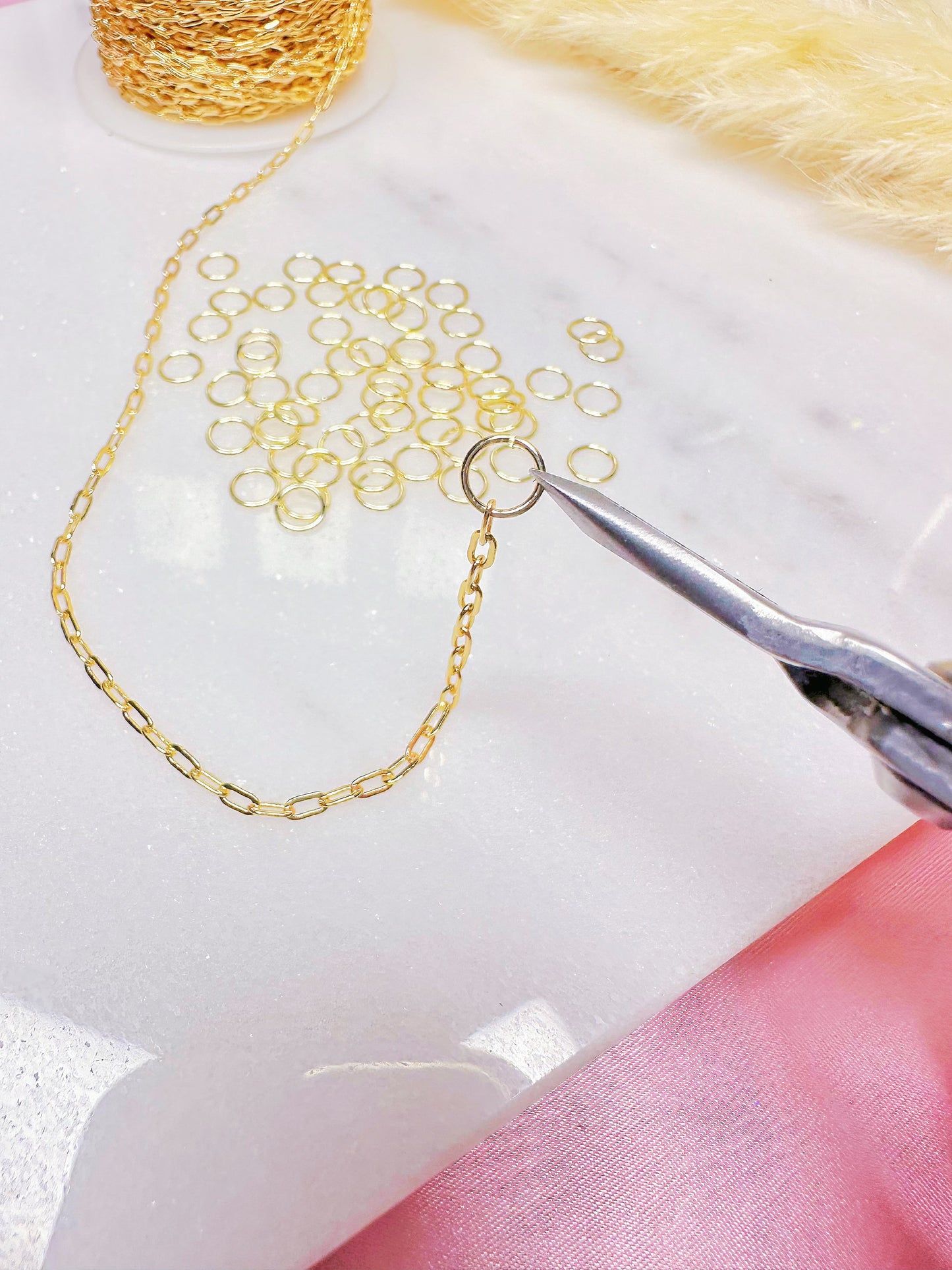 14K Gold Plated Jump Rings of Various Sizes
