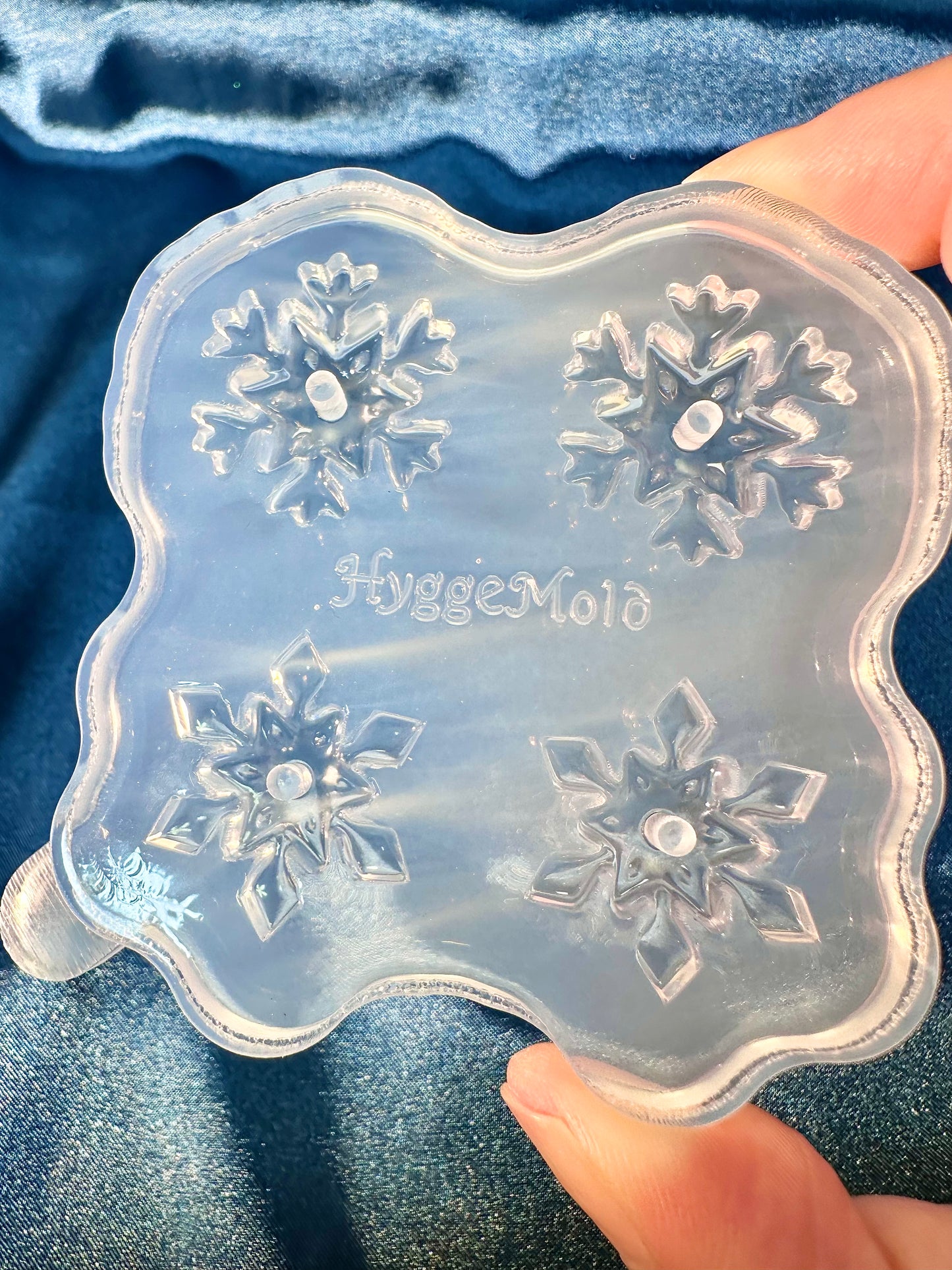 Small Layered Winter Wonderland Snowflake Hoop Spinner Earring Mold
