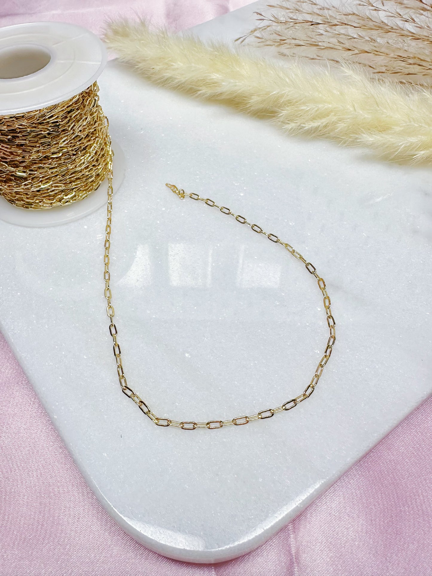 Fine 14k Gold Box-shaped Chain