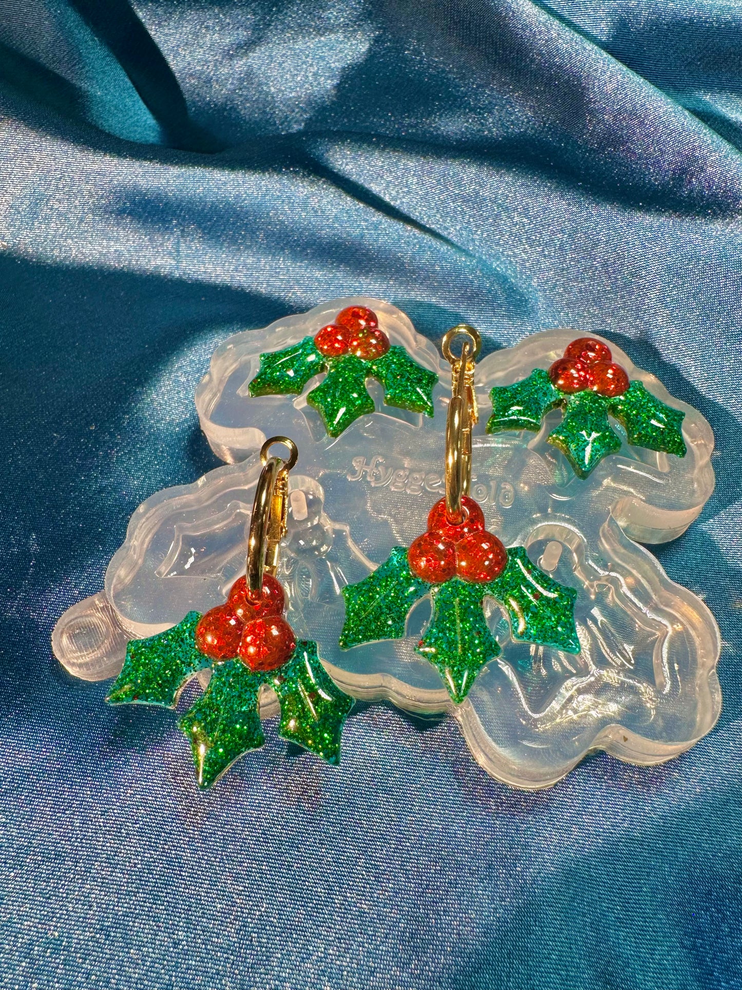 2025 Christmas Holly Dangle Earring Mold