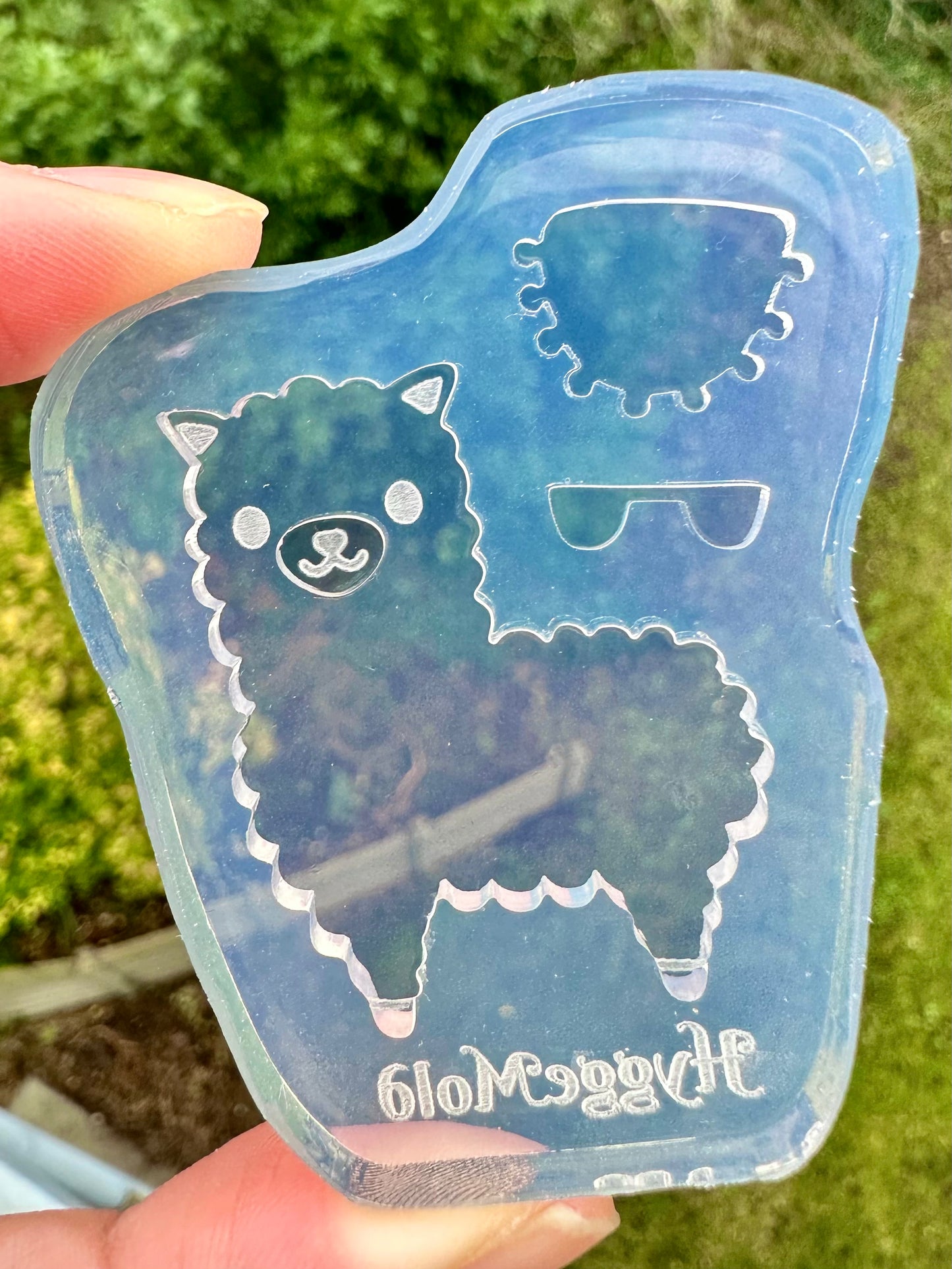 Cute Llama Brooch Mold with Sunglasses & Blanket accessories Clear Silicone Mold for Resin