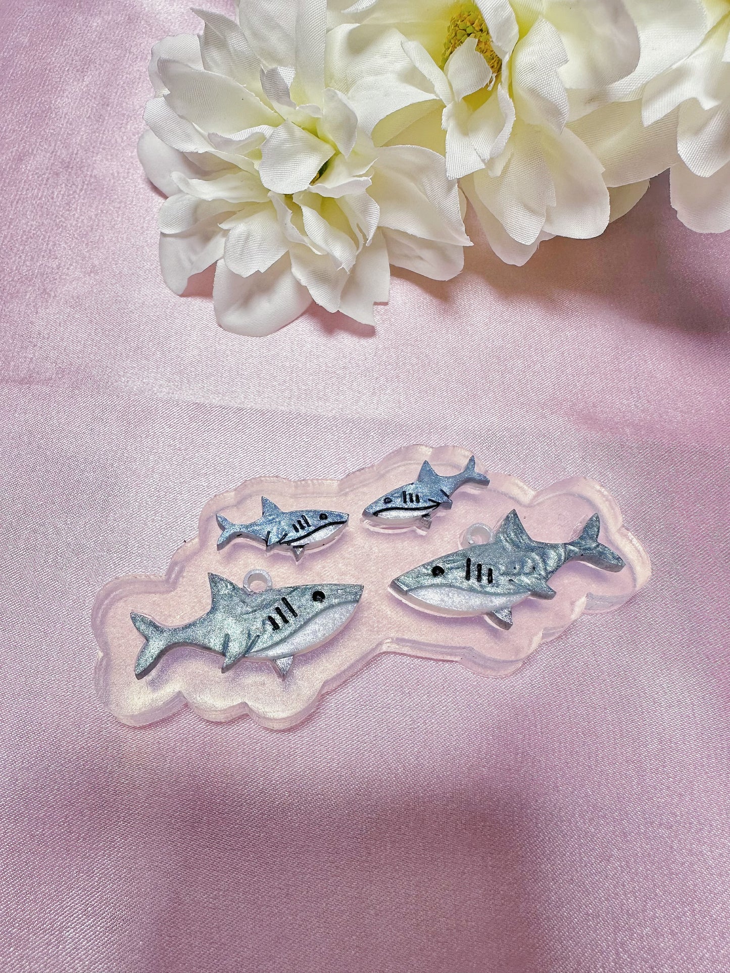 Small Shark Stud and Dangle Earring Mold Combo