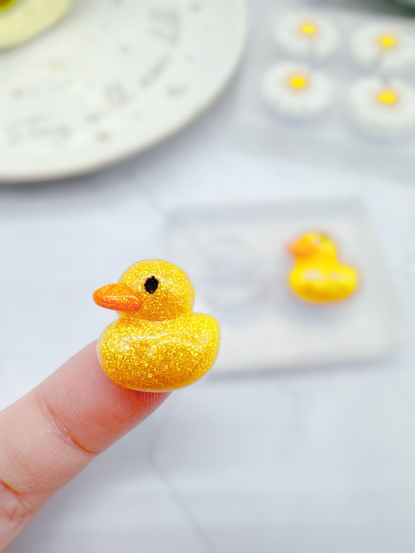 Mini Rubber Duck Silicone Mold for Resin Stud Earring Mold