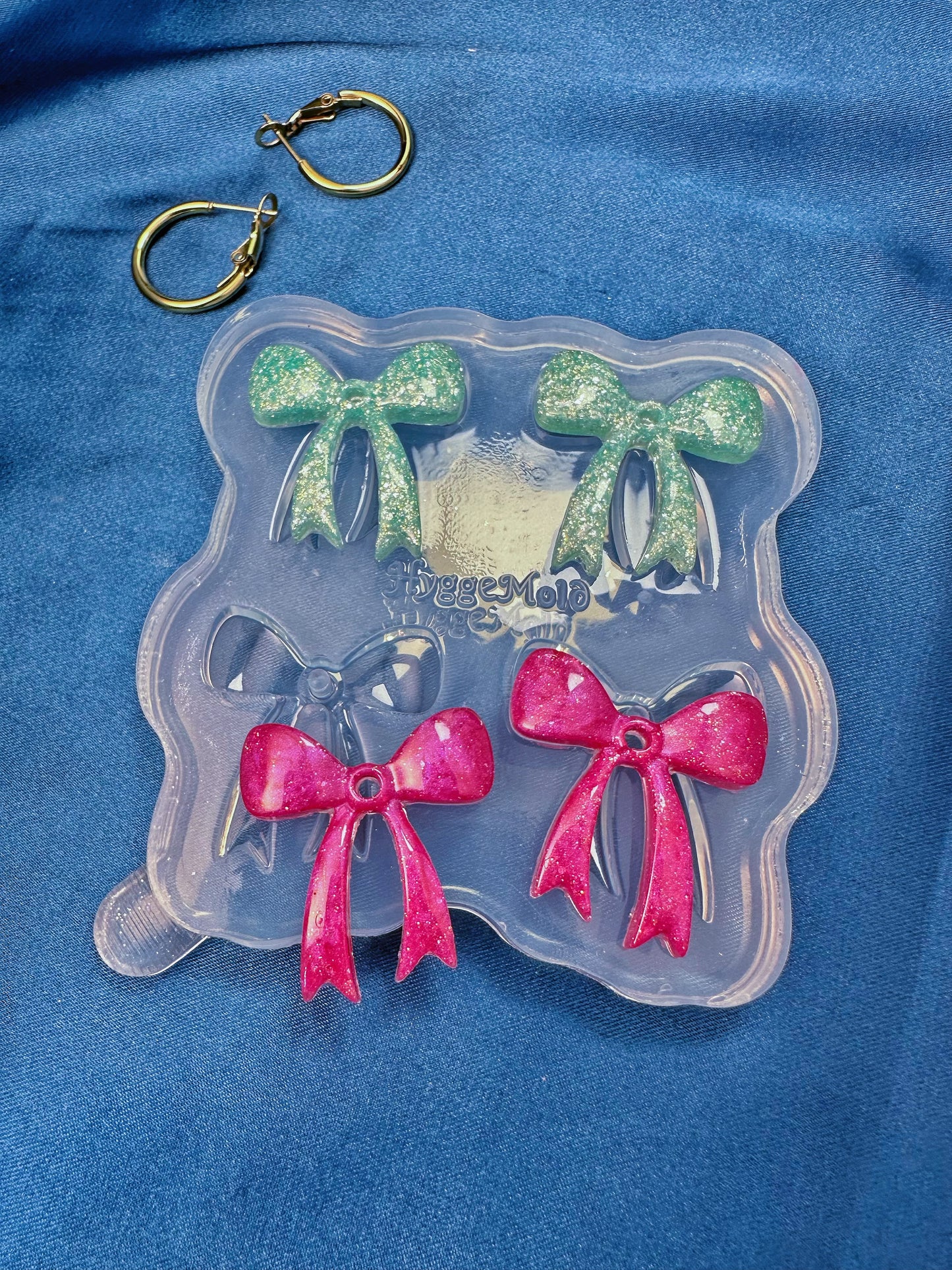 Predomed Ribbon Bow Dangle Earring Mold