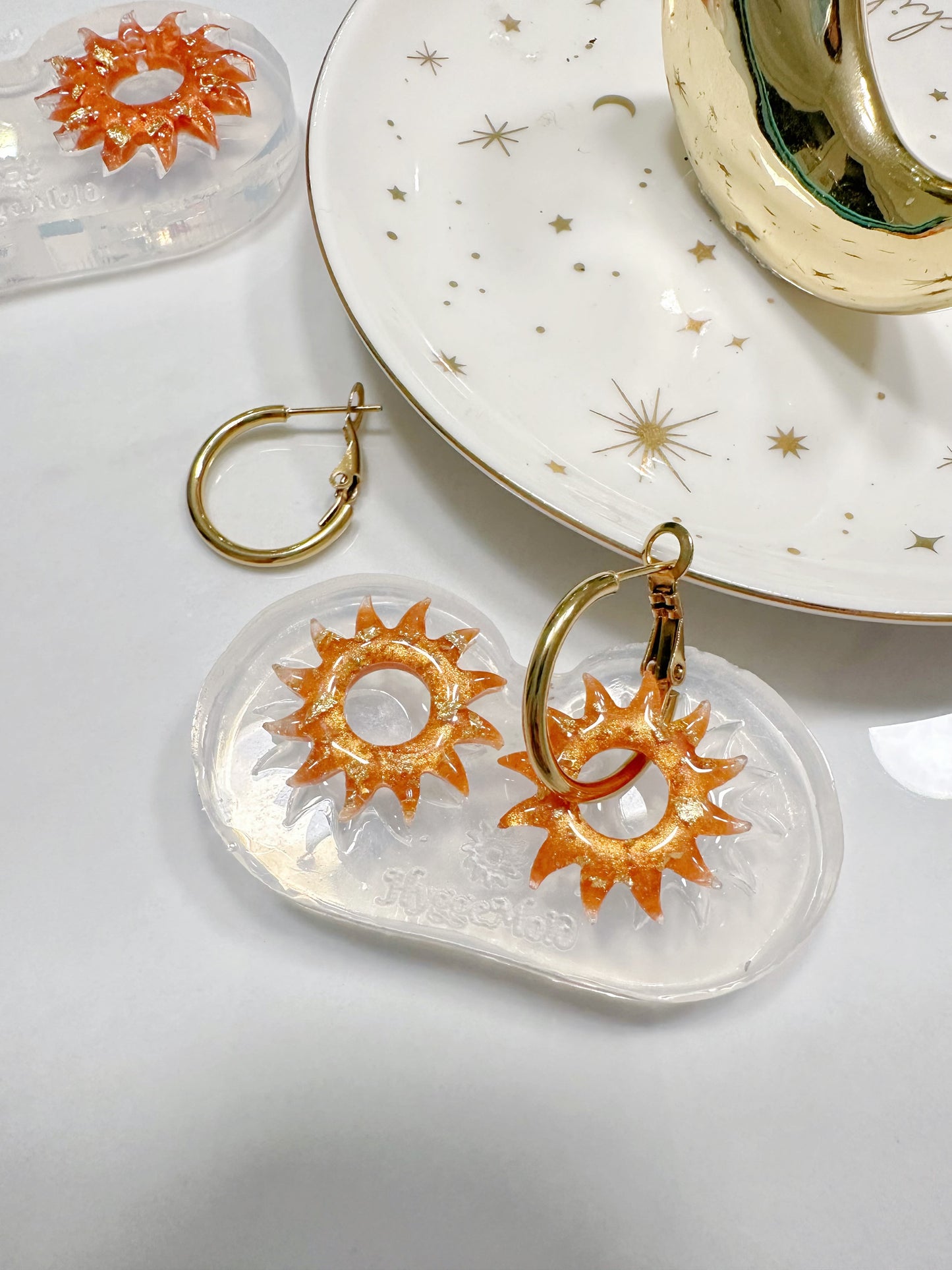 Predomed Sun Hoop Spinner Earring Mold