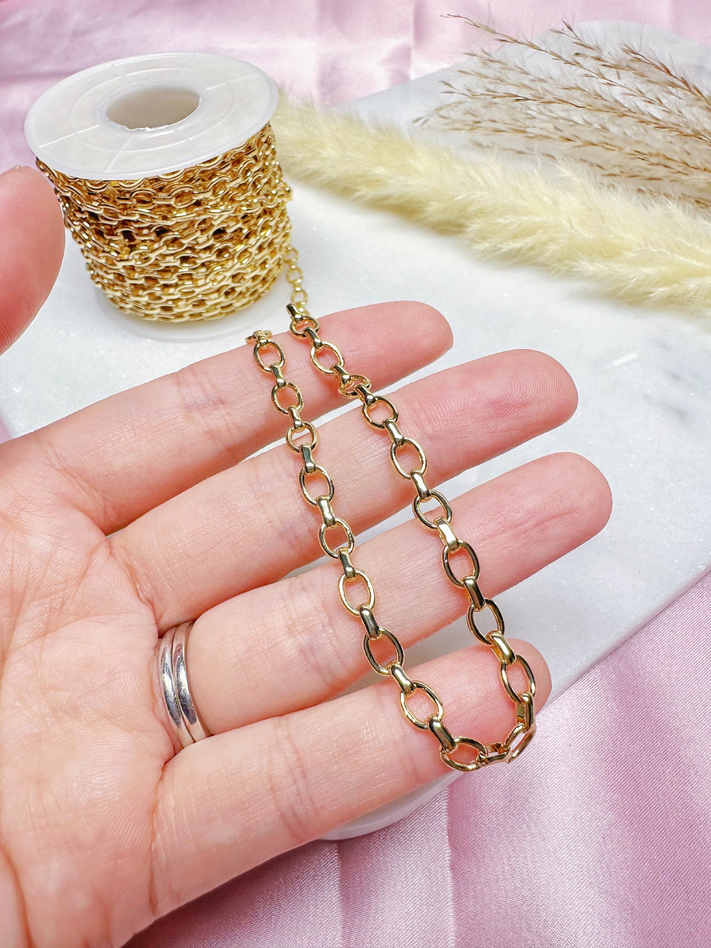 Chunky 14k Gold O-shaped Chain
