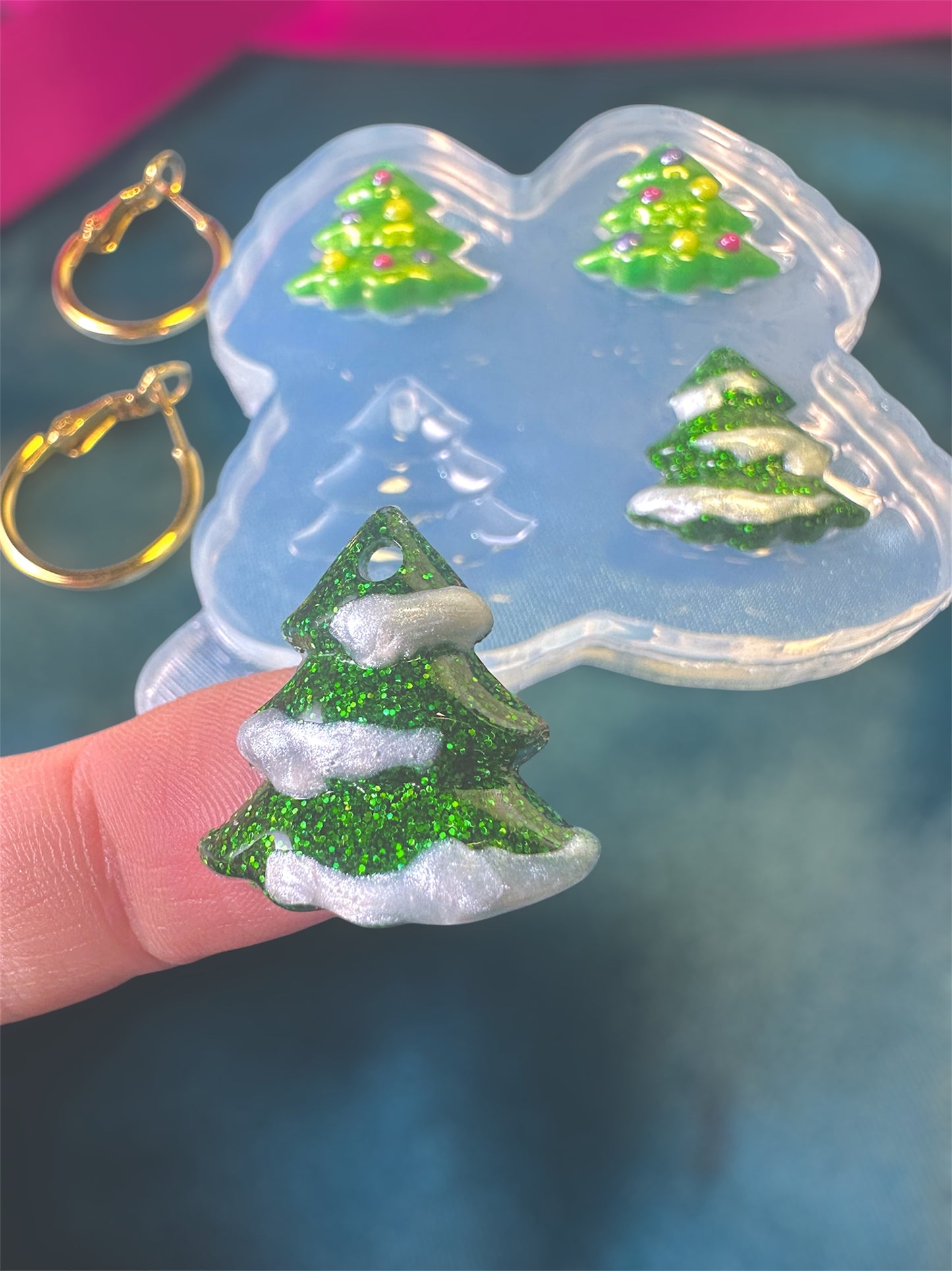 Mini Christmas Tree Dangle Earring Mold
