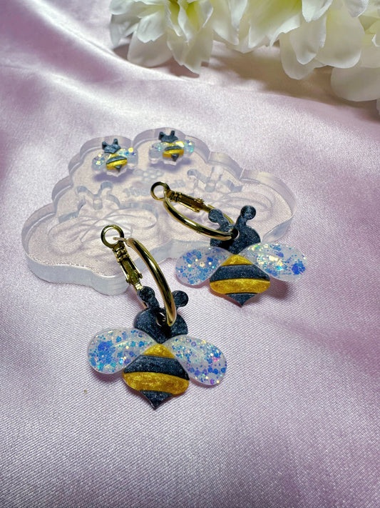 Small Bee Stud Dangle Earring Mold Palette