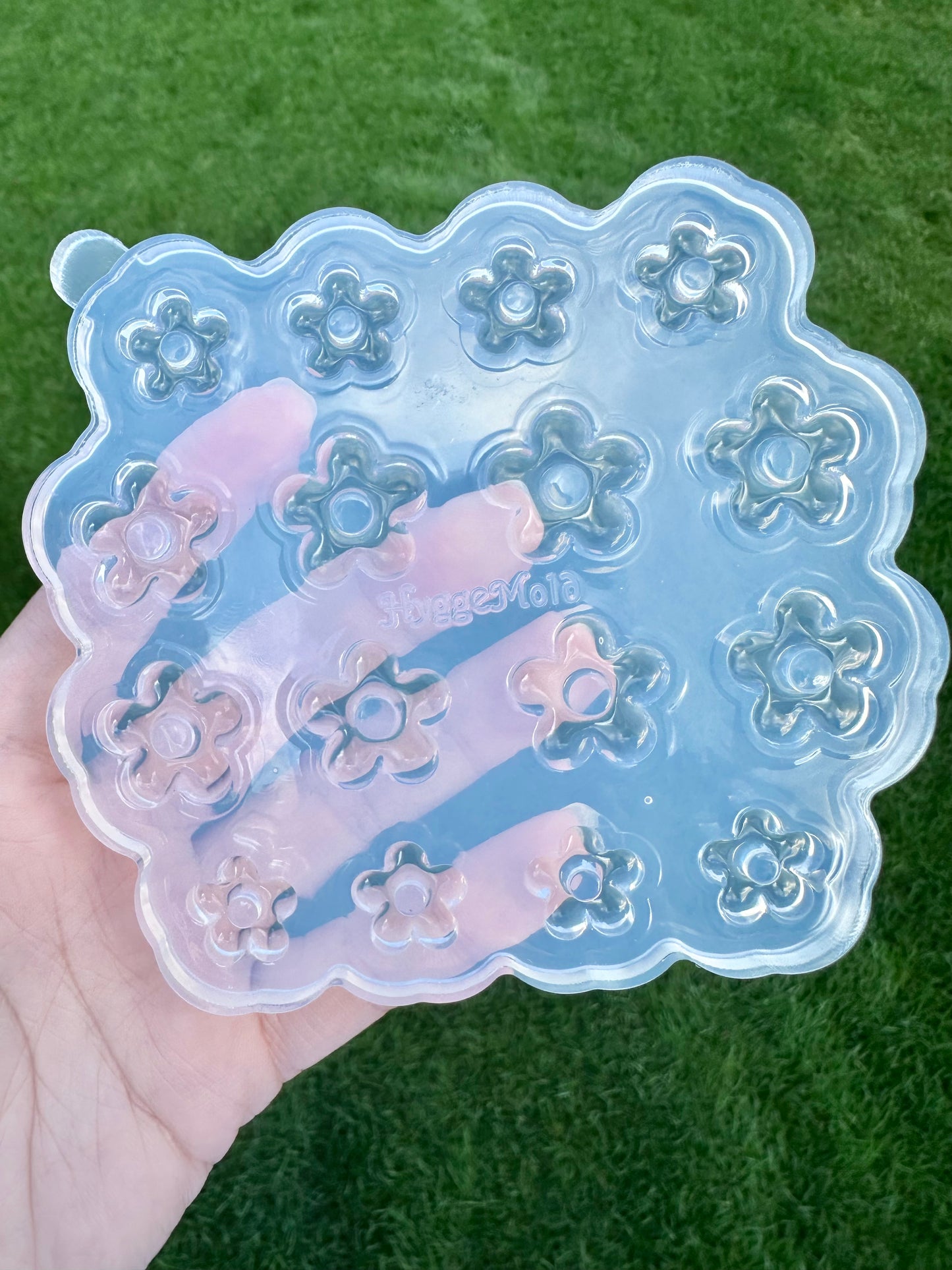 Mixed Sizes Mary Quant Flower Hoop Spinner Stud Earring Mold Palette