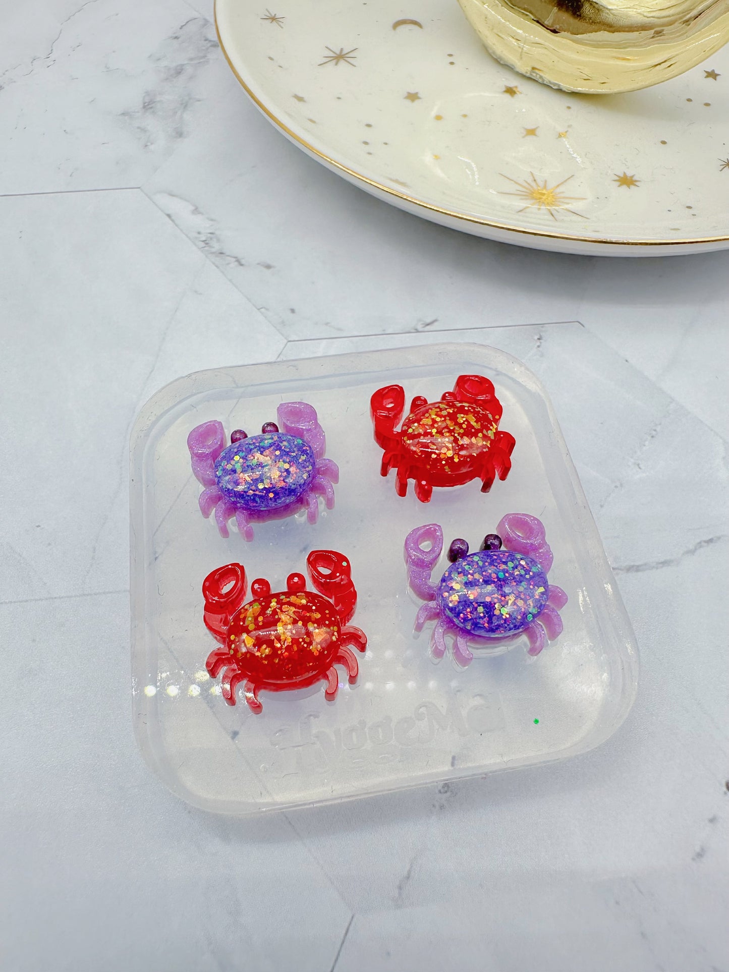 Mini Pre domed Crab Stud Earring Mold