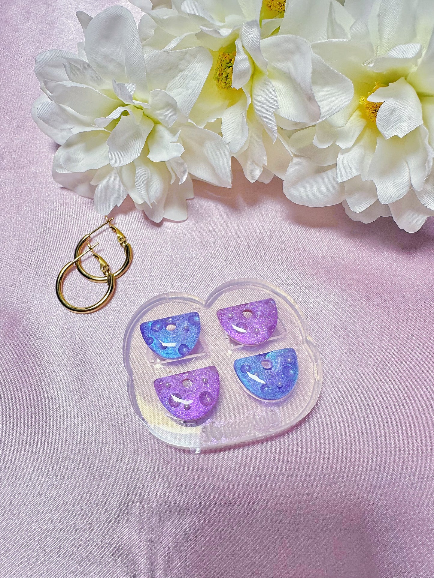 1.6 cm Predomed Semi-Circle Dangle Earring Mold for Hoop Charms