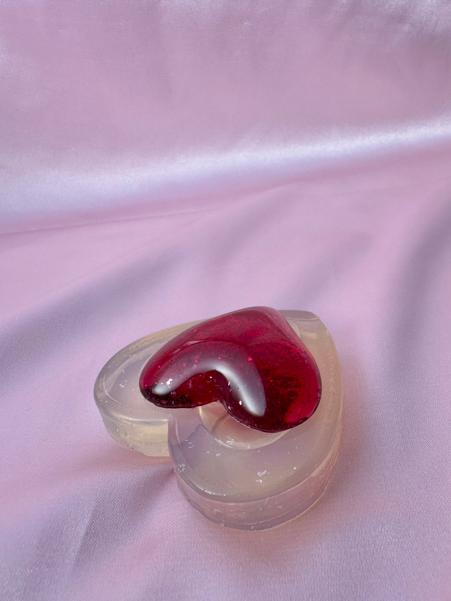 4cm Large Puffy Heart Silicone Mold for Resin Worry Stone Brooch Magnet