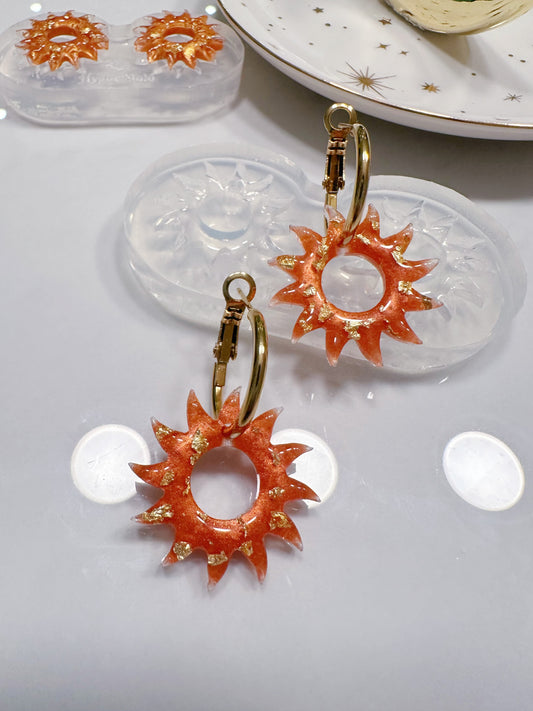 Predomed Sun Dangly Charm Earring Mold for Hoops