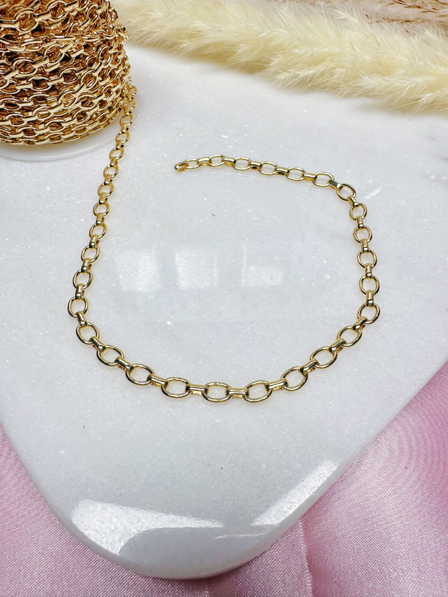 Chunky 14k Gold O-shaped Chain