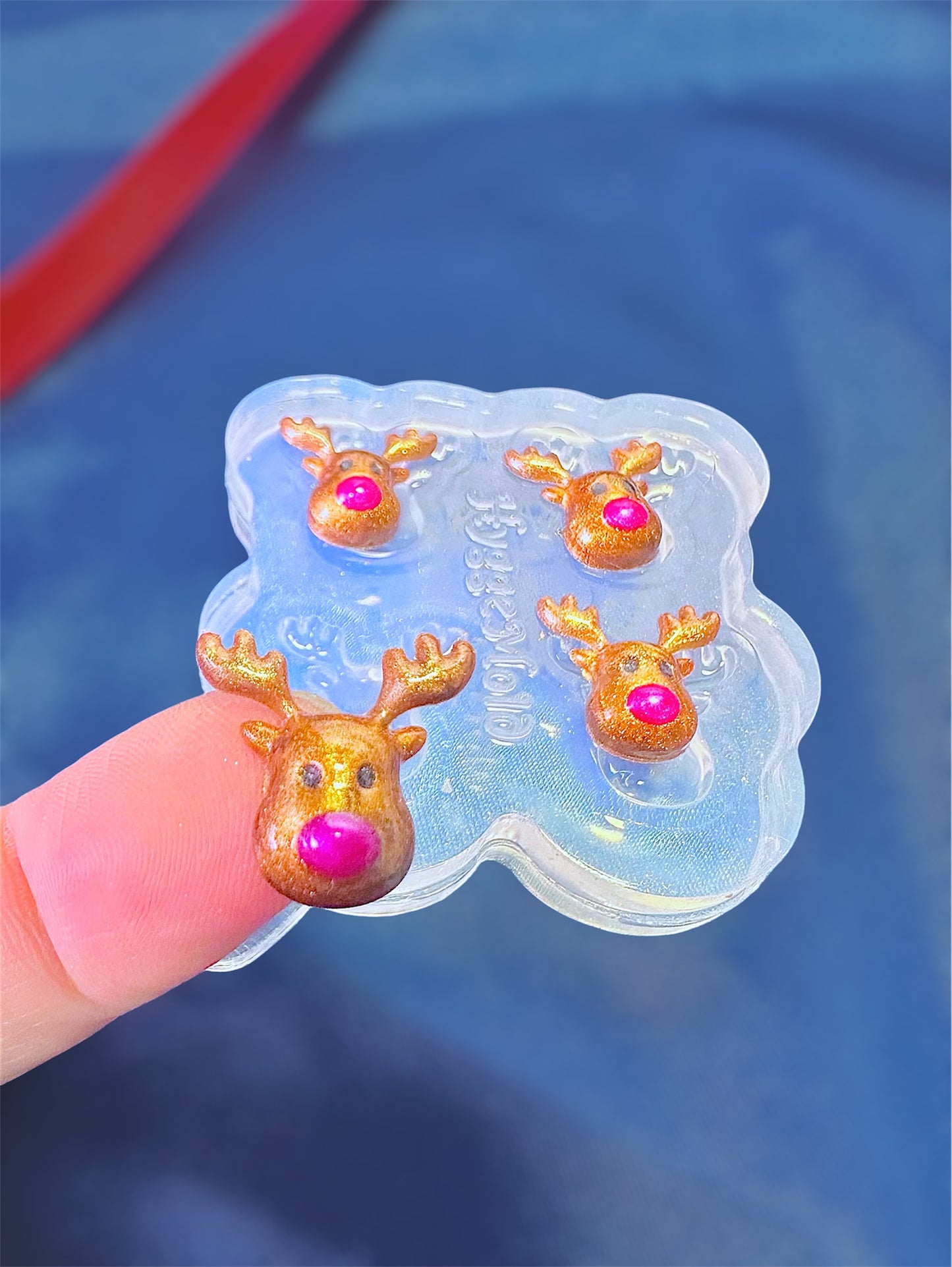 Mini Christmas Reindeer Stud Earring Mold