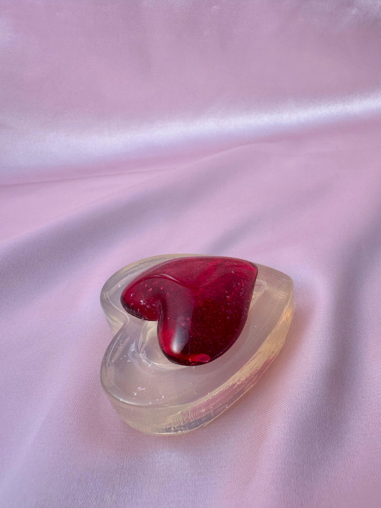4cm Large Puffy Heart Silicone Mold for Resin Worry Stone Brooch Magnet