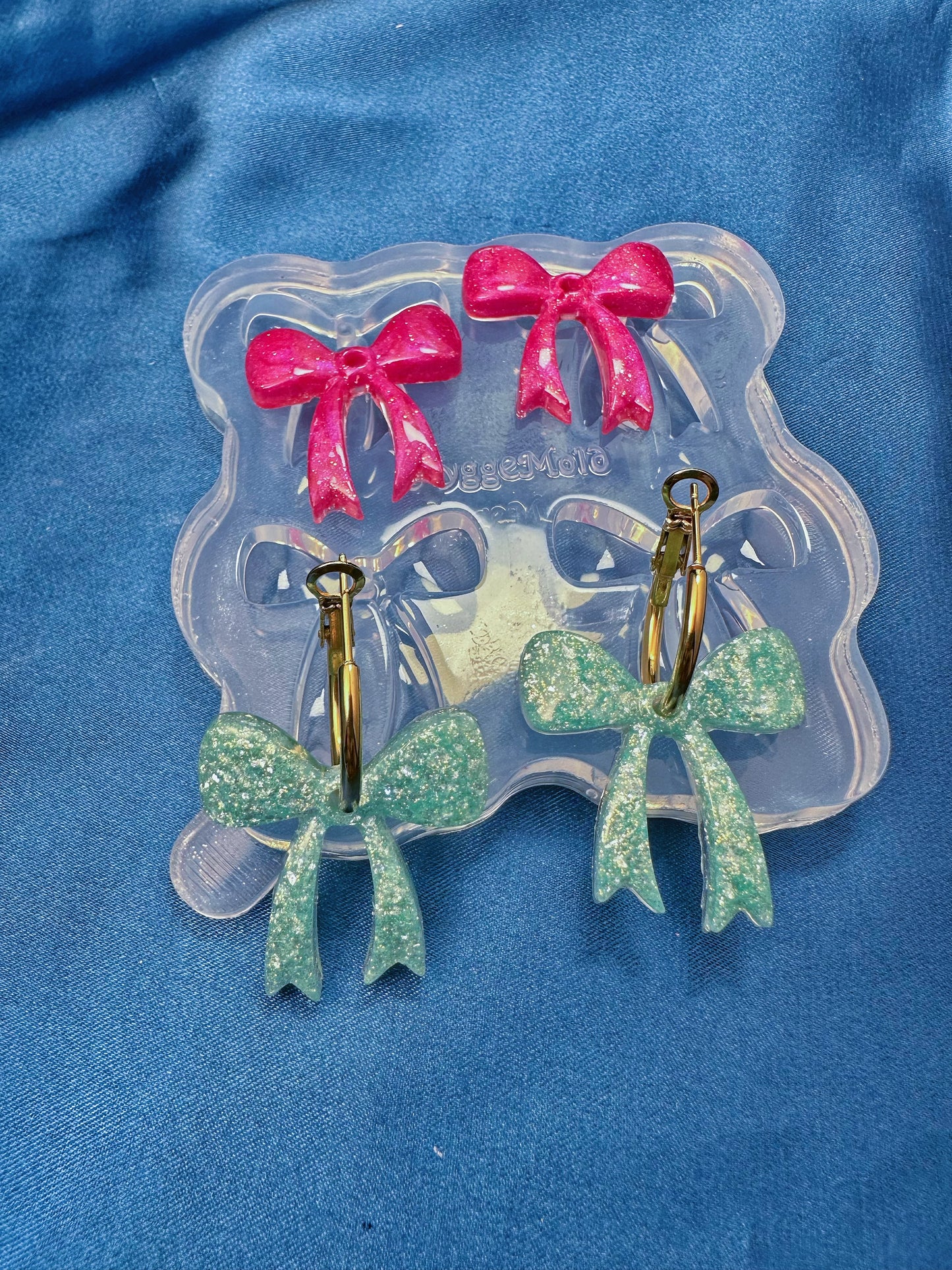Predomed Ribbon Bow Dangle Earring Mold