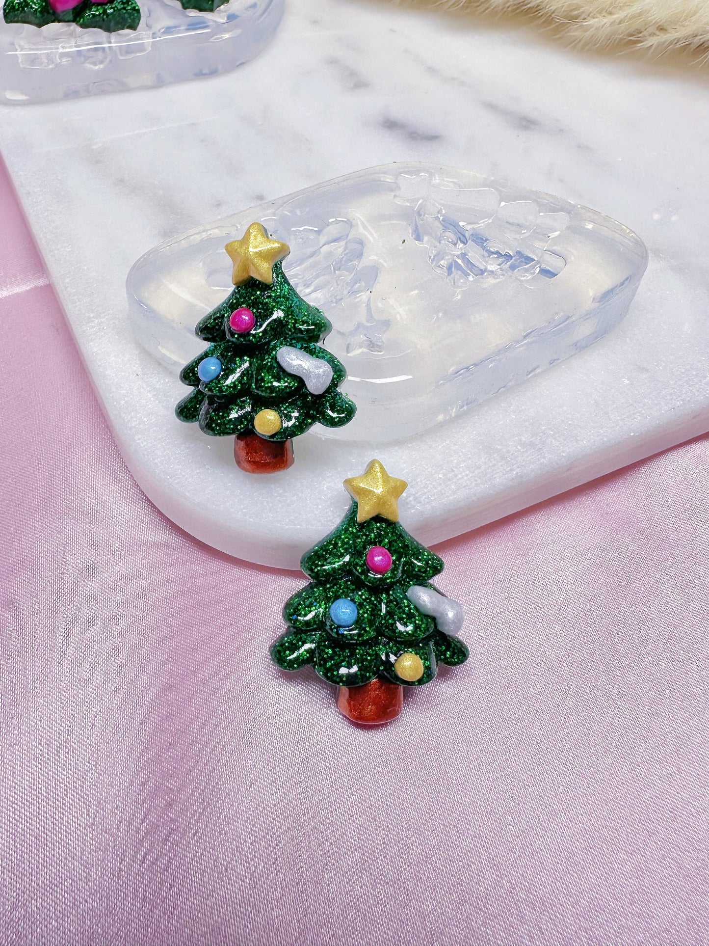 3D Christmas Tree Brooch Earring Mold