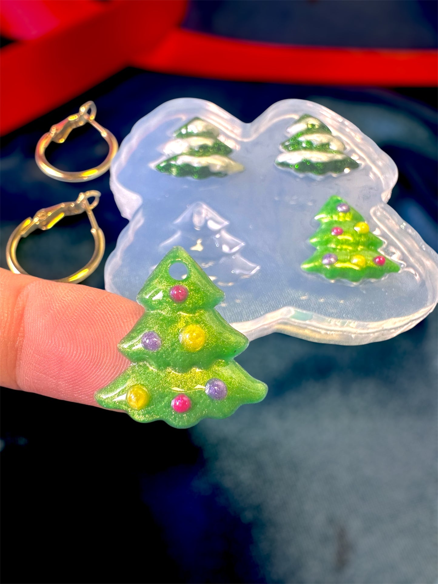 Mini Christmas Tree Dangle Earring Mold