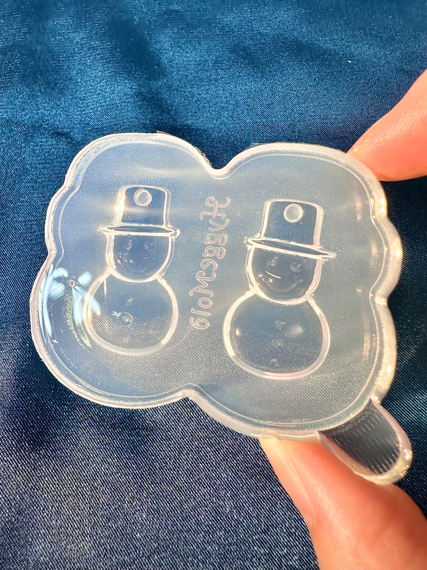 Small Predomed Snowman Dangle Earring Mold