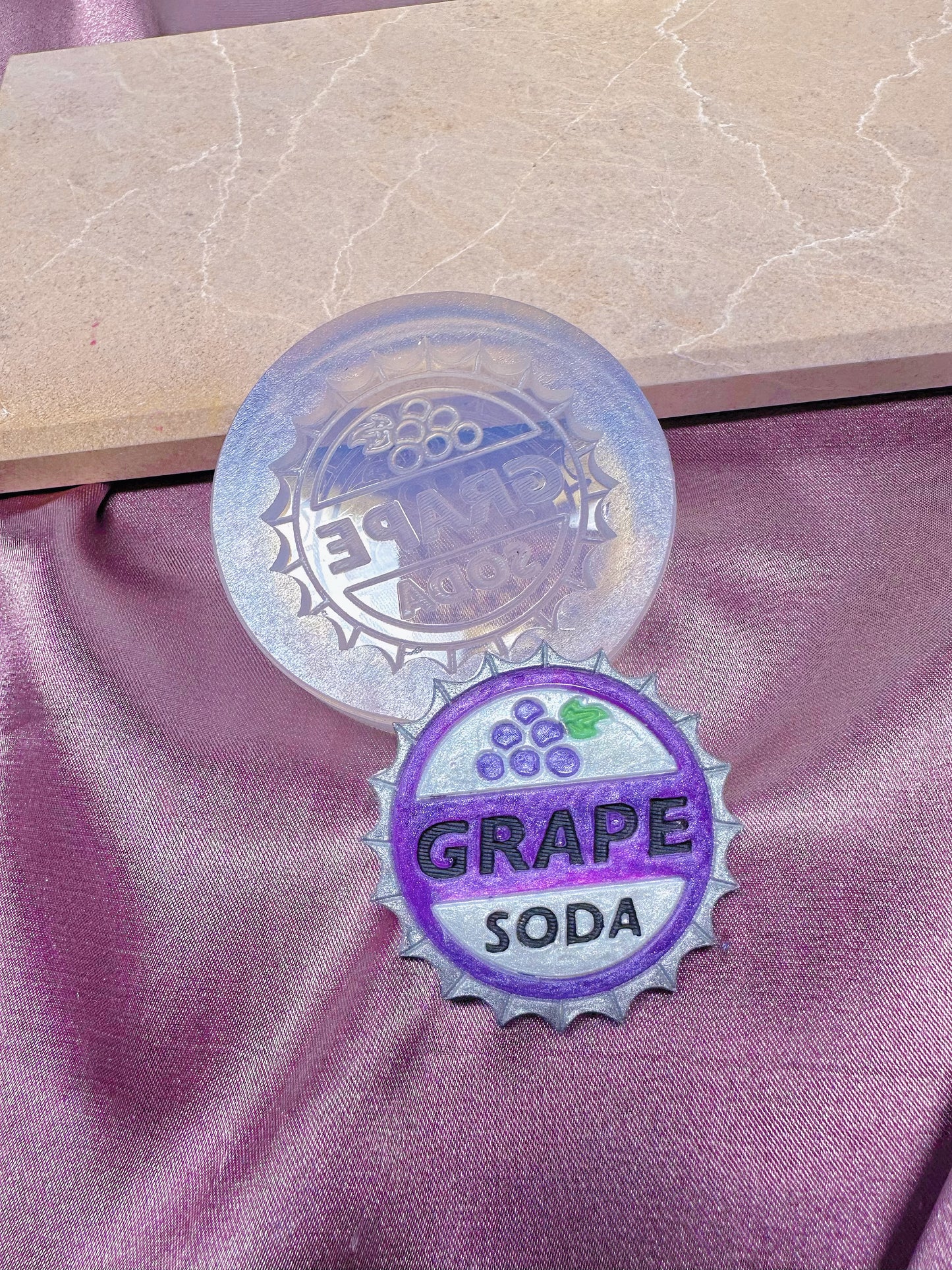 4.5cm Disney Up Grape Soda Badge Brooch Pin Mold