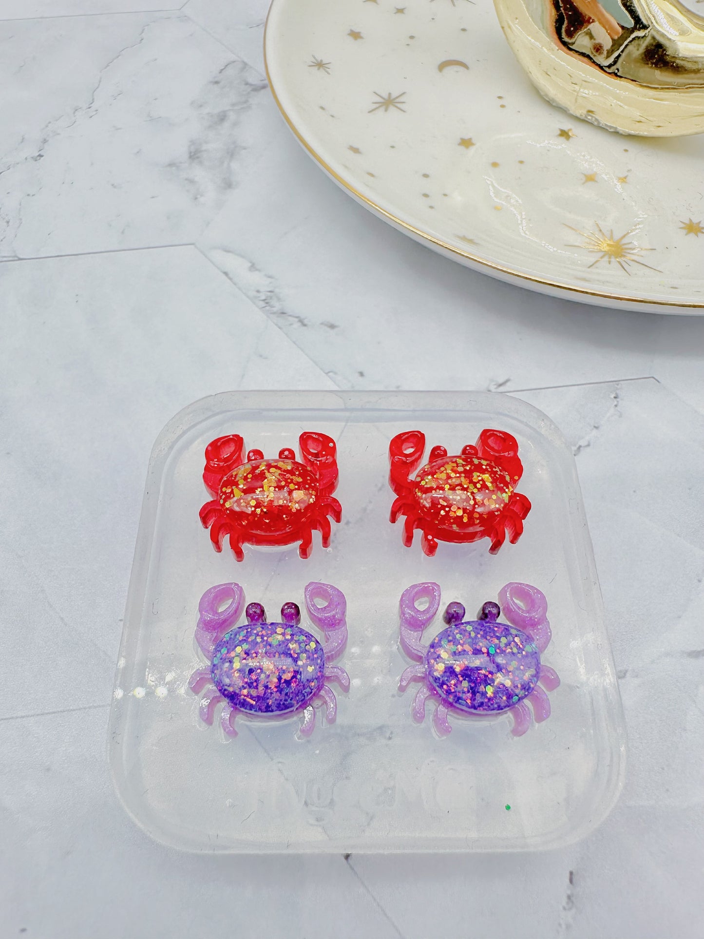 Mini Pre domed Crab Stud Earring Mold